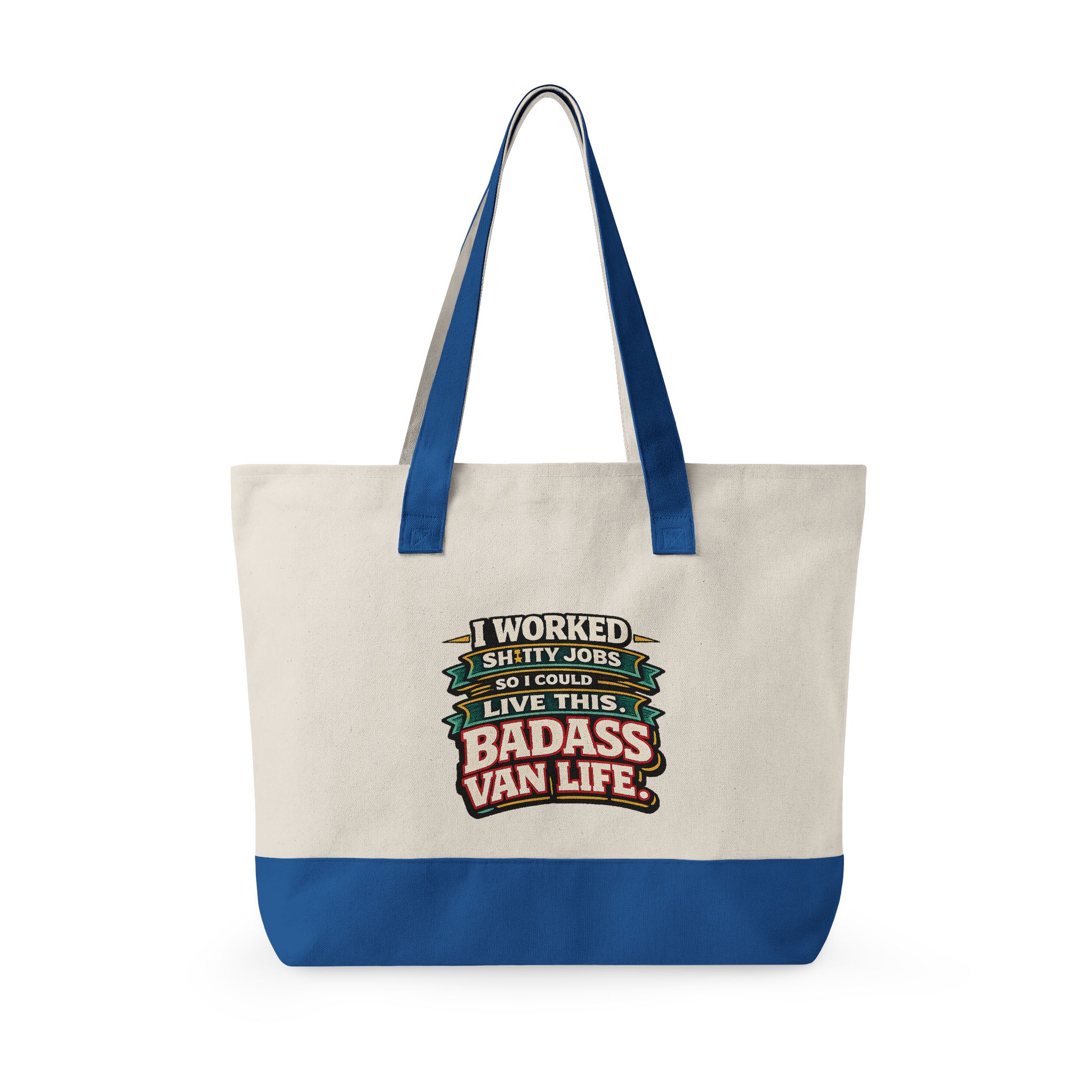 13350451346155094840_2048.jpeg Zippered Canvas Tote — "I worked Shitty Jobs" (Design F**K-Line)