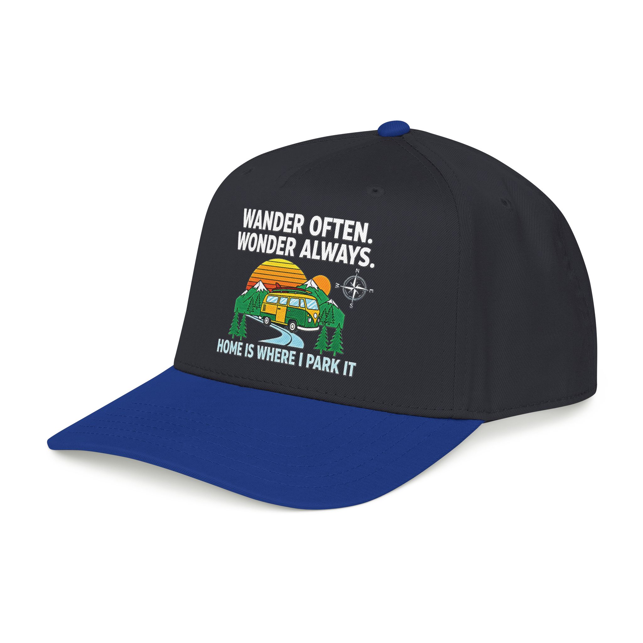 Baseball Cap — "Fueled by Exploration" Adventure Is My Compass Camper Hat