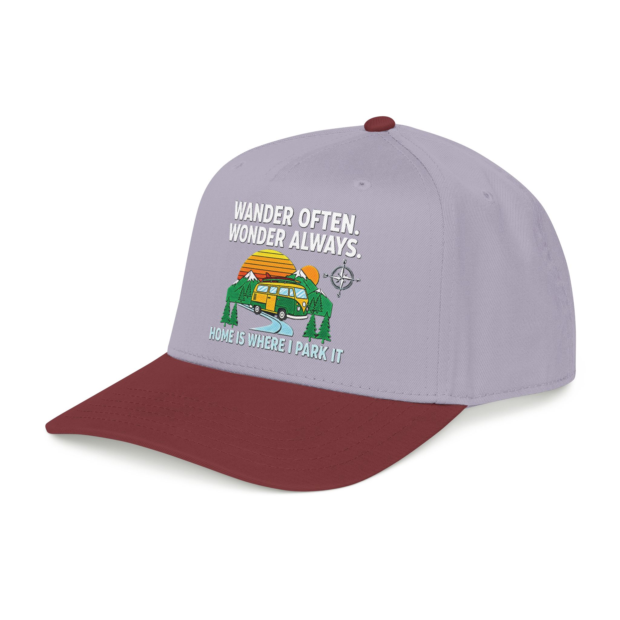 Baseball Cap — "Fueled by Exploration" Adventure Is My Compass Camper Hat