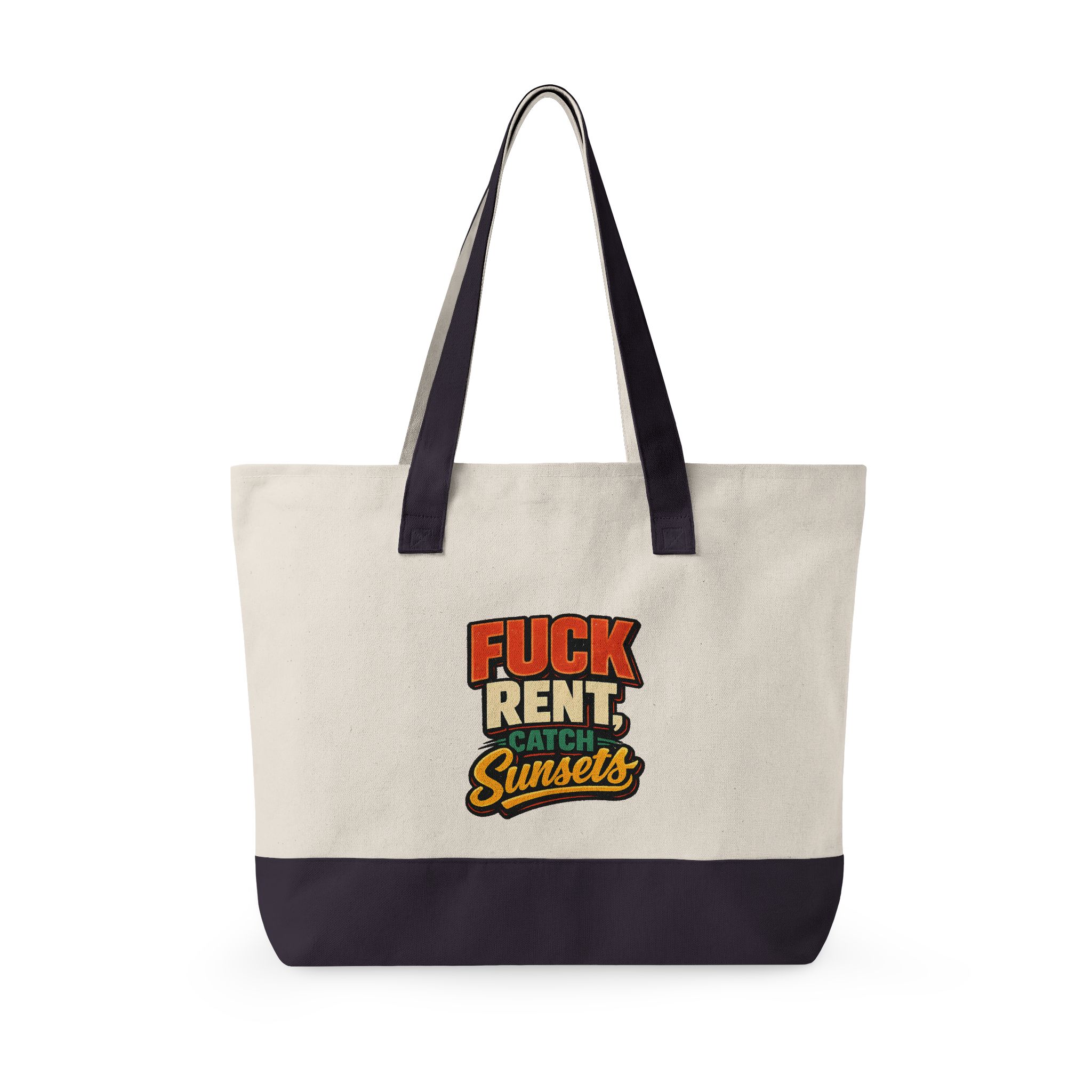 135762356477791241_2048.jpeg Zippered Canvas Tote — "Fuck Rent" (Design F**K-Line)