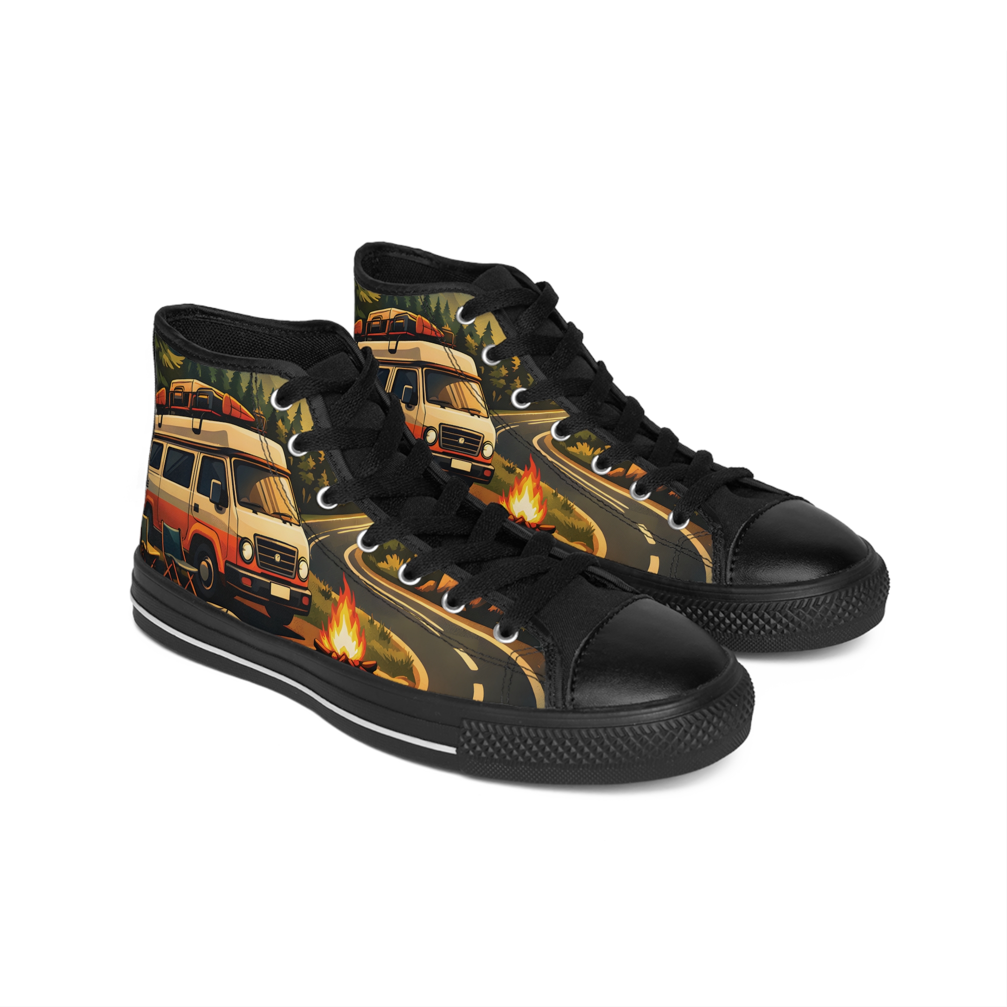 13638656998929034524_2048.jpeg Women's Classic Sneakers – Orange Camper Print (Scenic-Line)