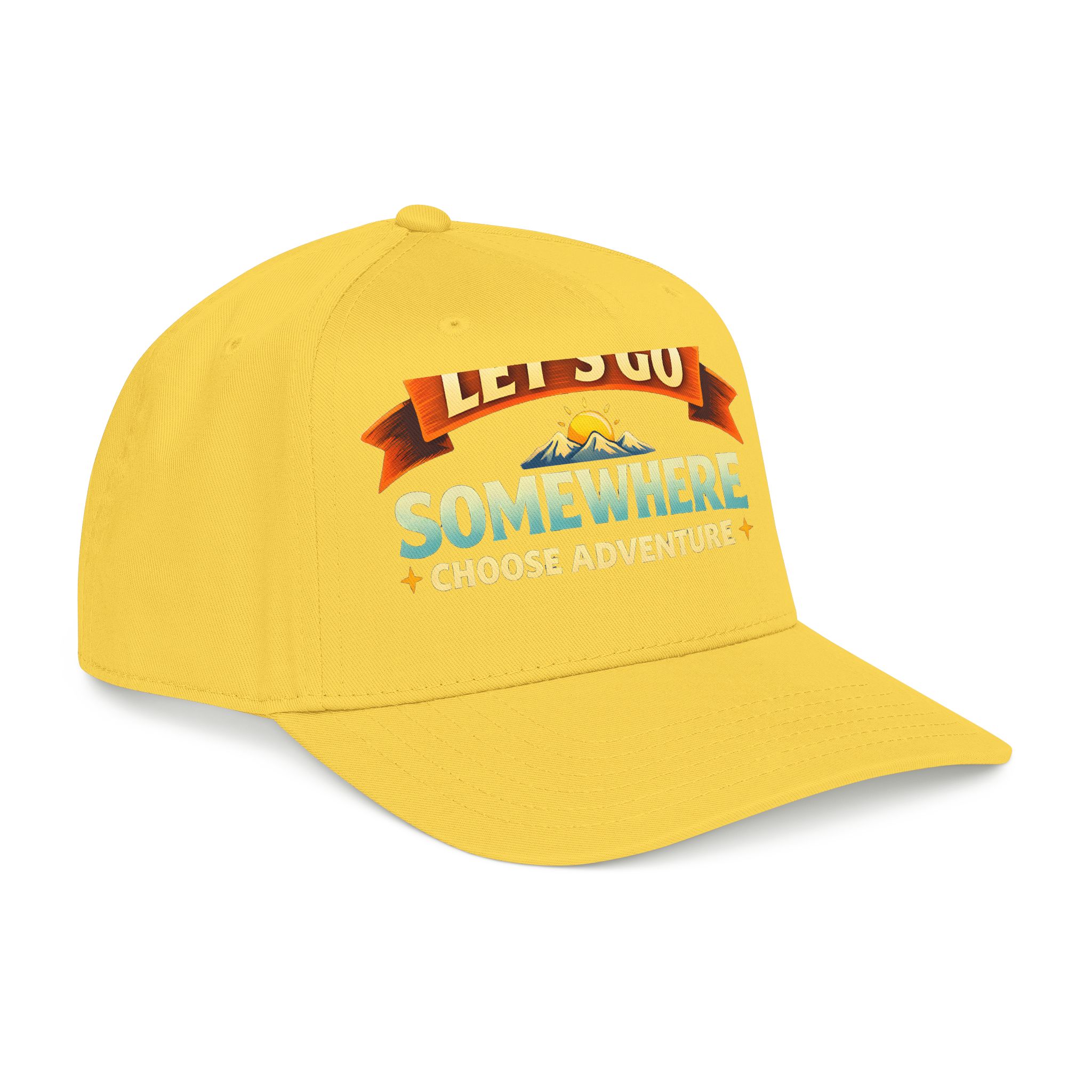 Baseball Cap - "Lets Go Somewhere" Design Scenic-Line