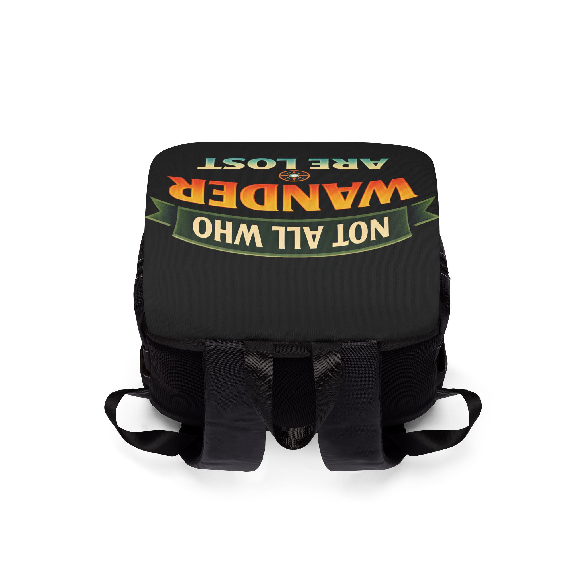 13774621481190408675_2048.jpeg Unisex Casual Shoulder Backpack—"Not All Who Wander Are Lost" Design Scenic-Line(Campervan)