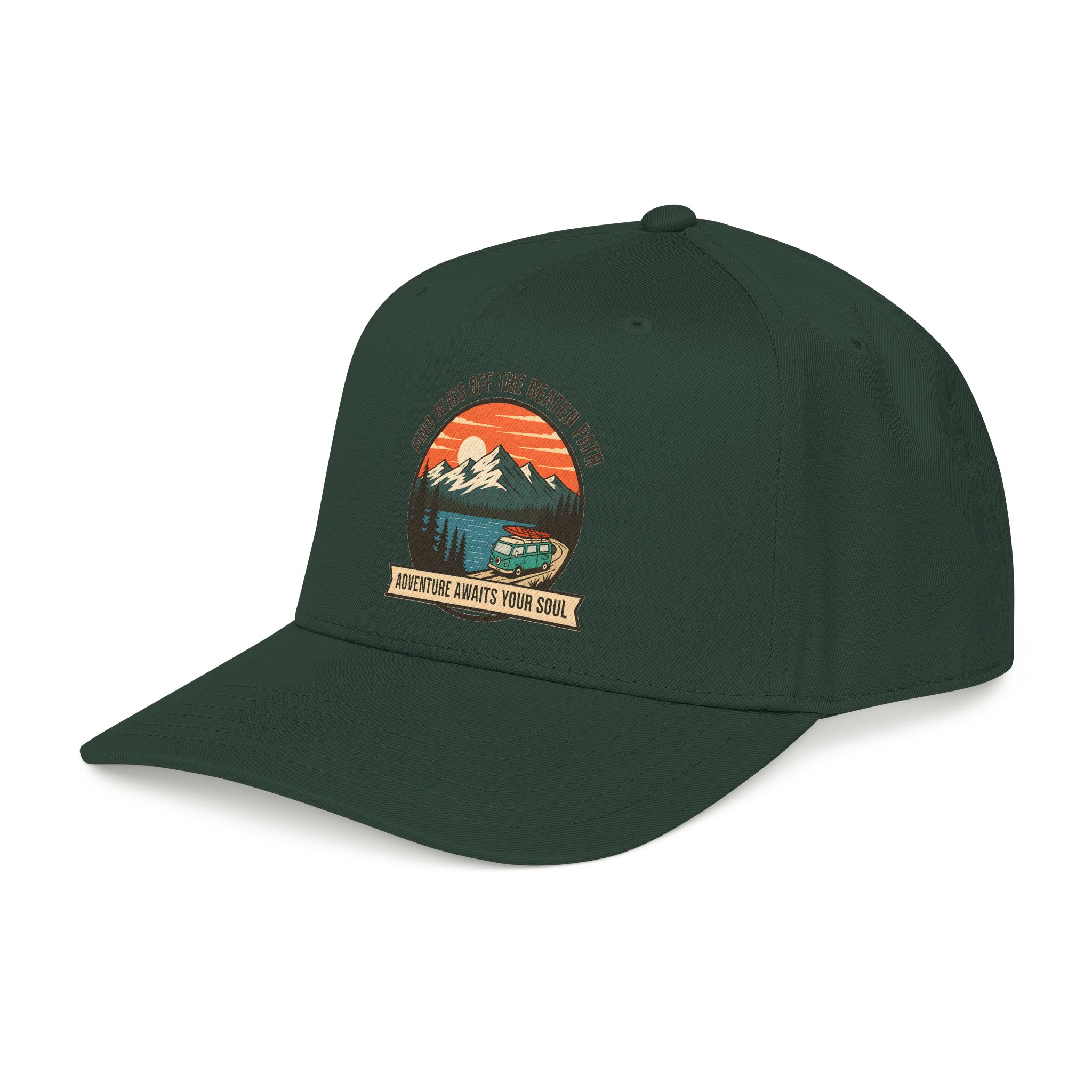 13790346894491099631_2048.jpeg Baseball Cap — "Find Bliss of the beaten patch-Adventure Awaits Your Soul" Vintage Mountain Camp Camper Design