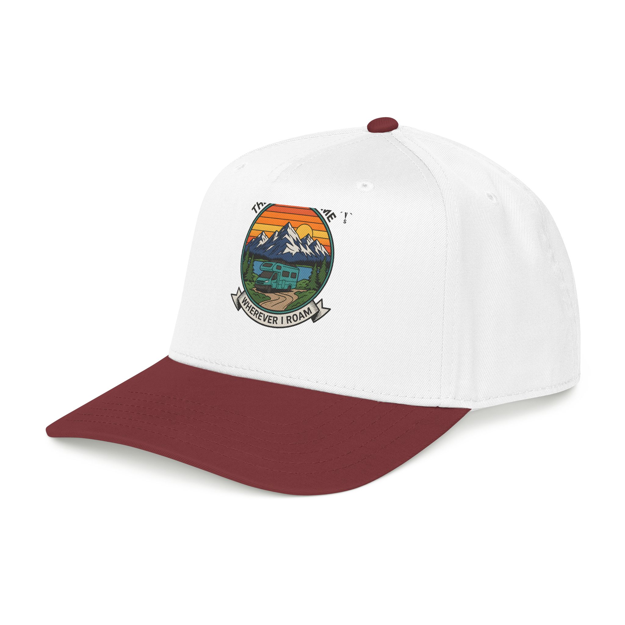 13808742461615242199_2048.jpeg Baseball Cap — "The Road Is Home, Wherever I Roam"