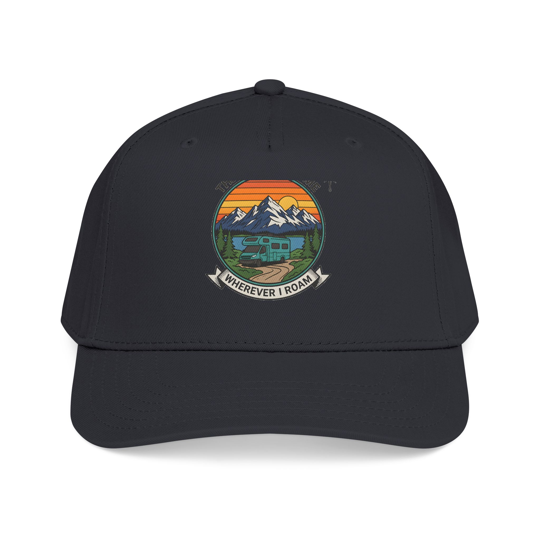 13832845595648083338_2048.jpeg Baseball Cap — "The Road Is Home, Wherever I Roam"