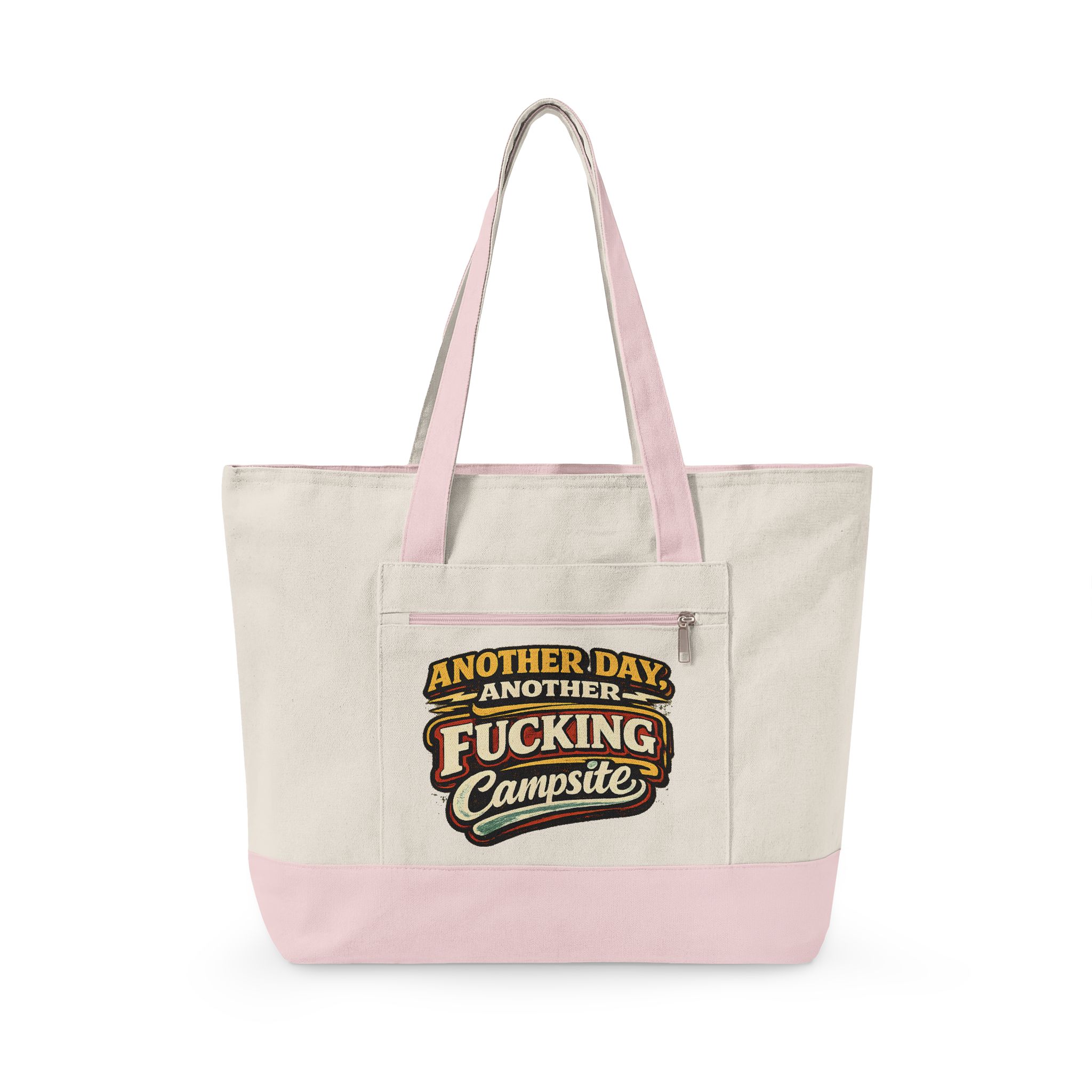 Zippered Canvas Tote — "Another Day" (Design F**K-Line)