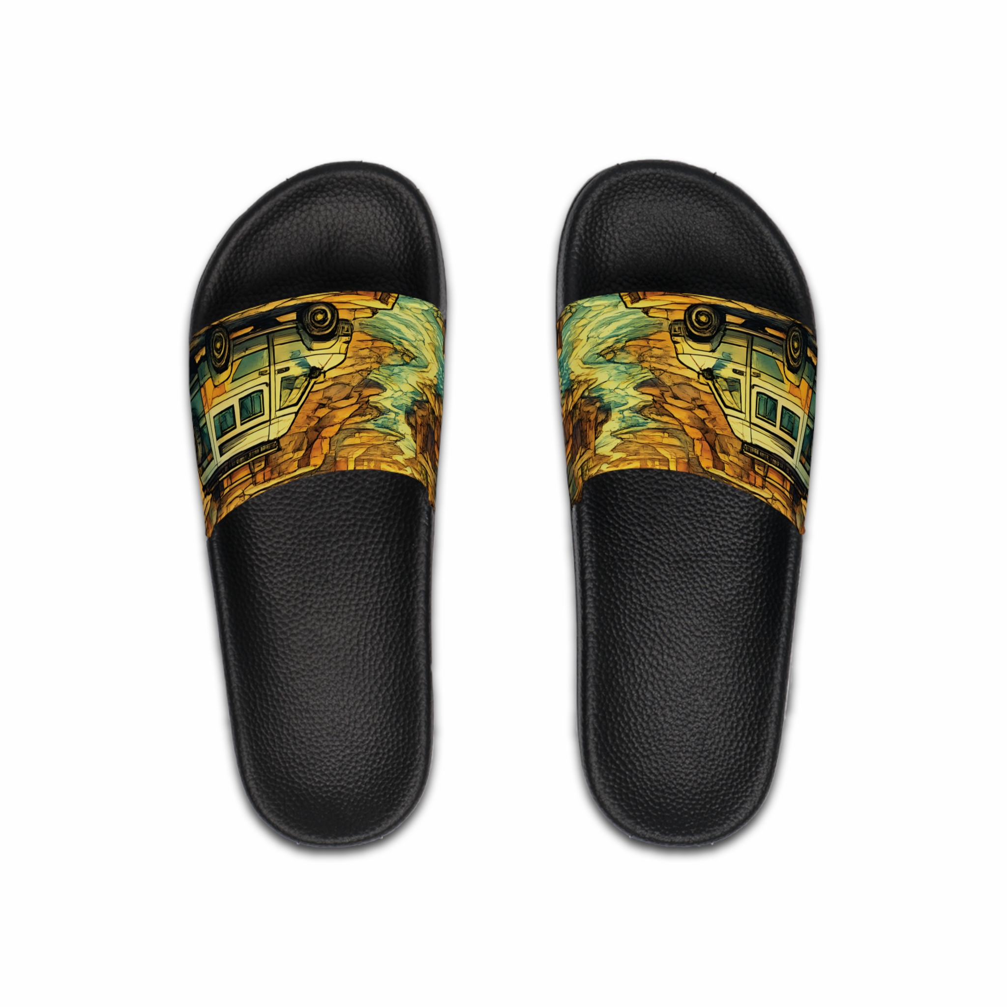 Men's Slide Sandals — Ford RV Vibes for Men (Cubic-Line)