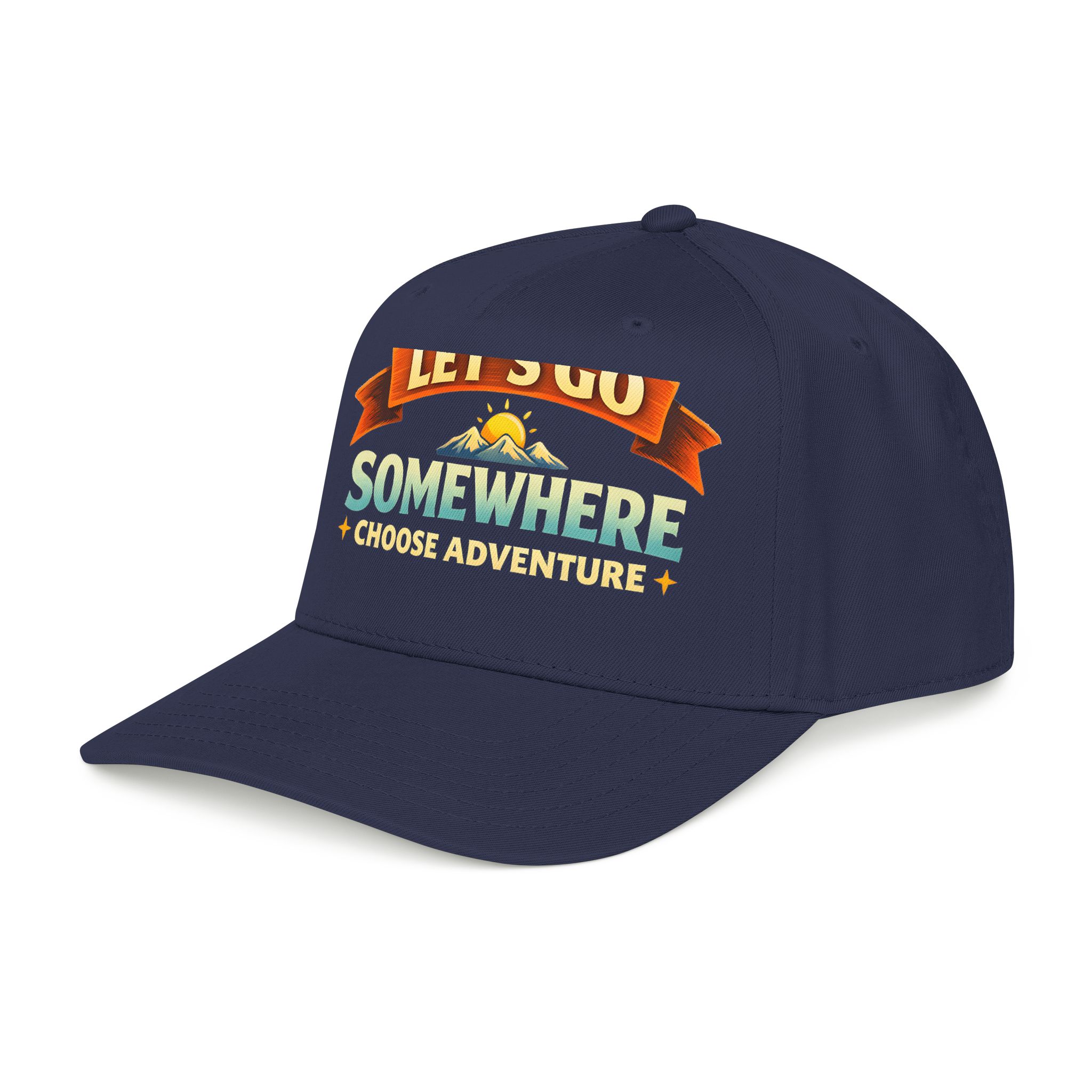 Baseball Cap - "Lets Go Somewhere" Design Scenic-Line