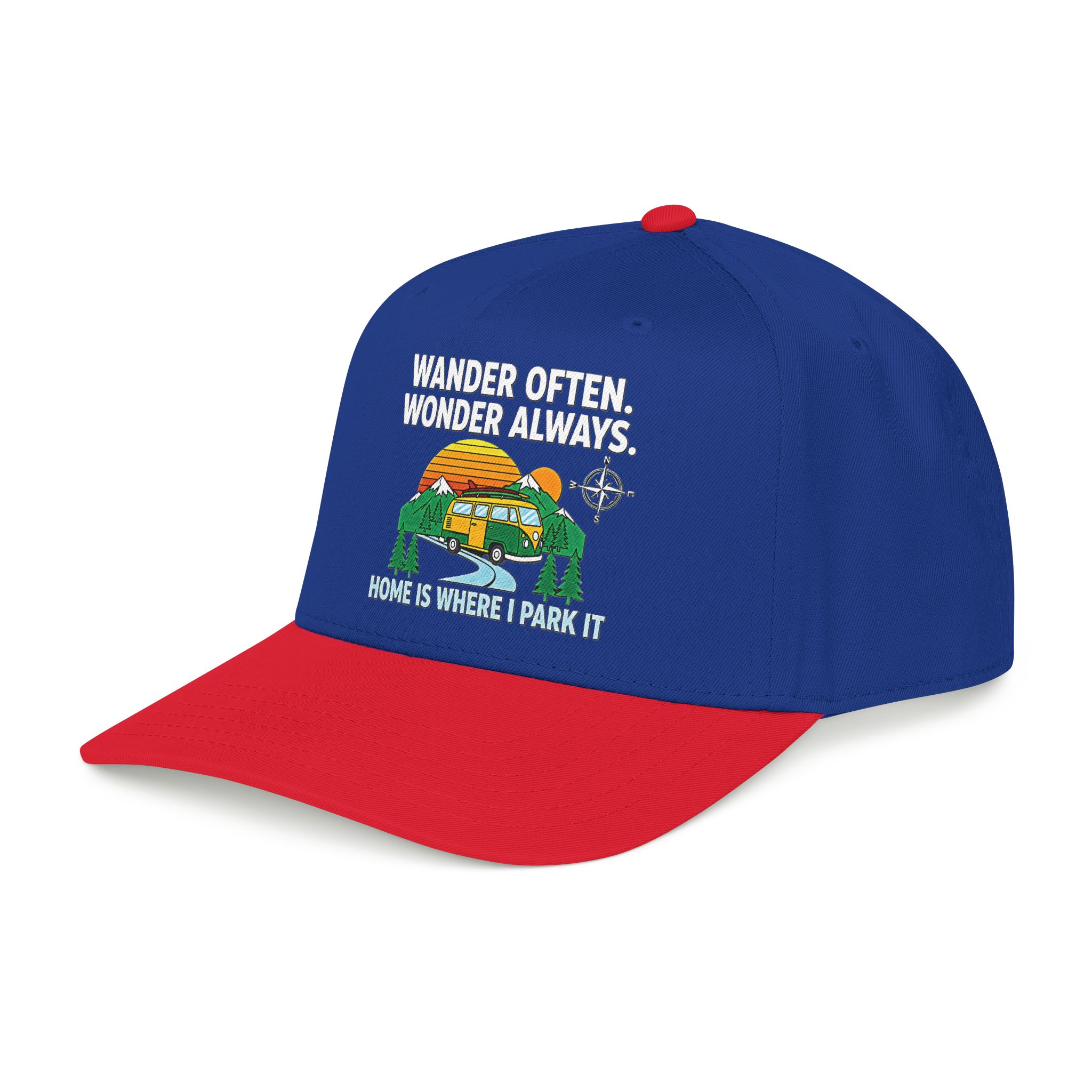 Baseball Cap — "Fueled by Exploration" Adventure Is My Compass Camper Hat