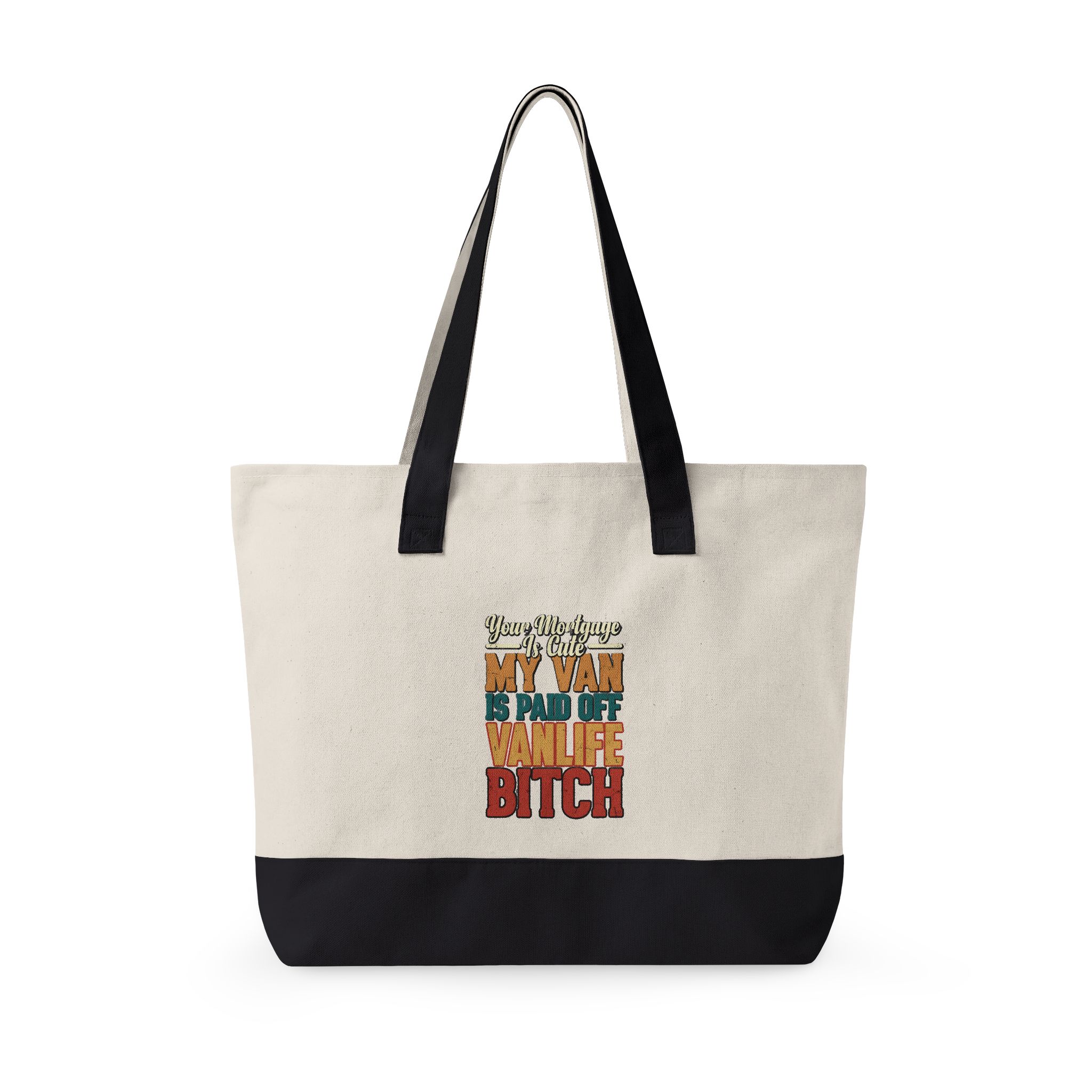 1440297875940129189_2048.jpeg Zippered Canvas Tote — "Your Mortgage Is Cute" (Design F**K-Line)