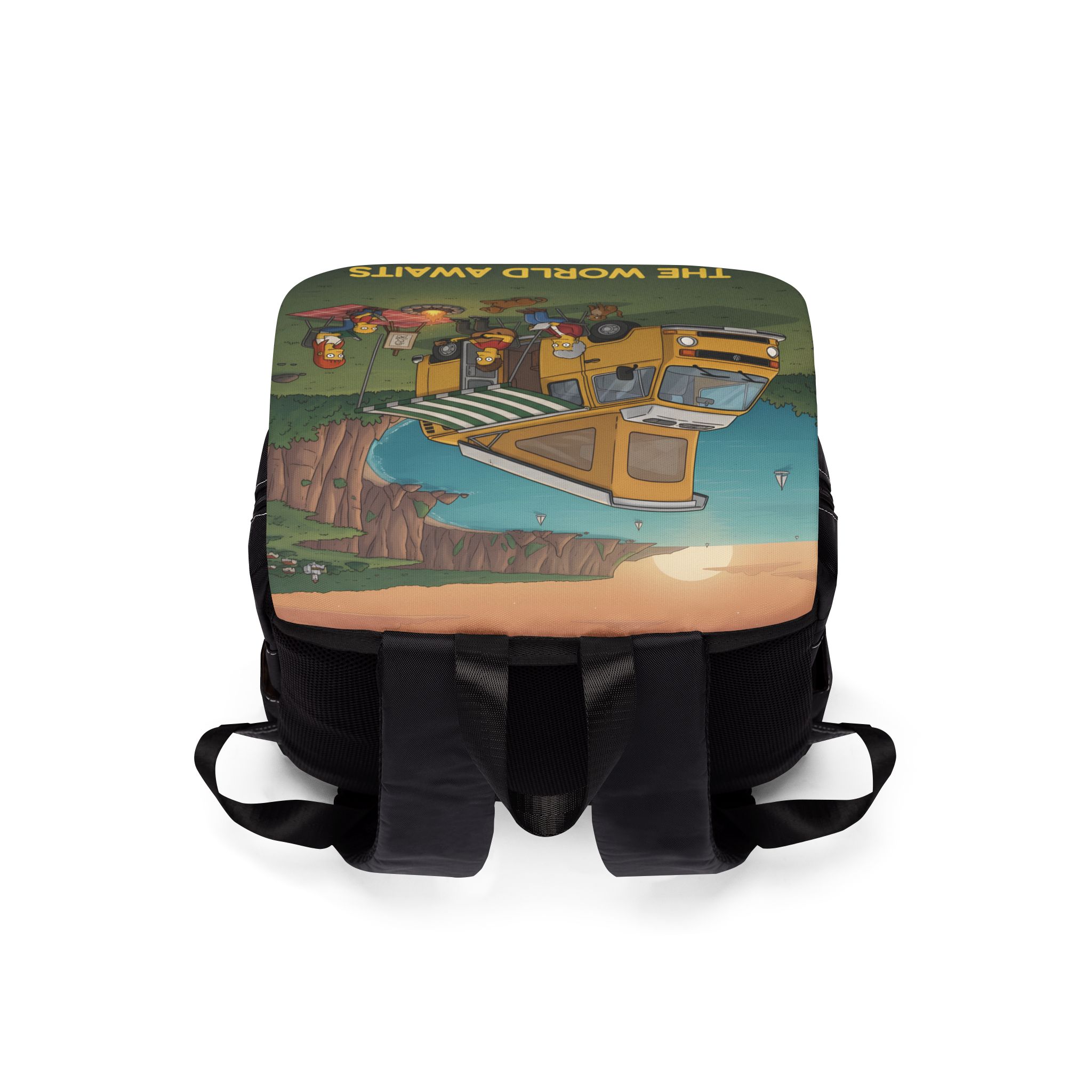 14429758315050813972_2048.jpeg Unisex Casual Shoulder Backpack — "The World Awaits" Design Sitcom-Line