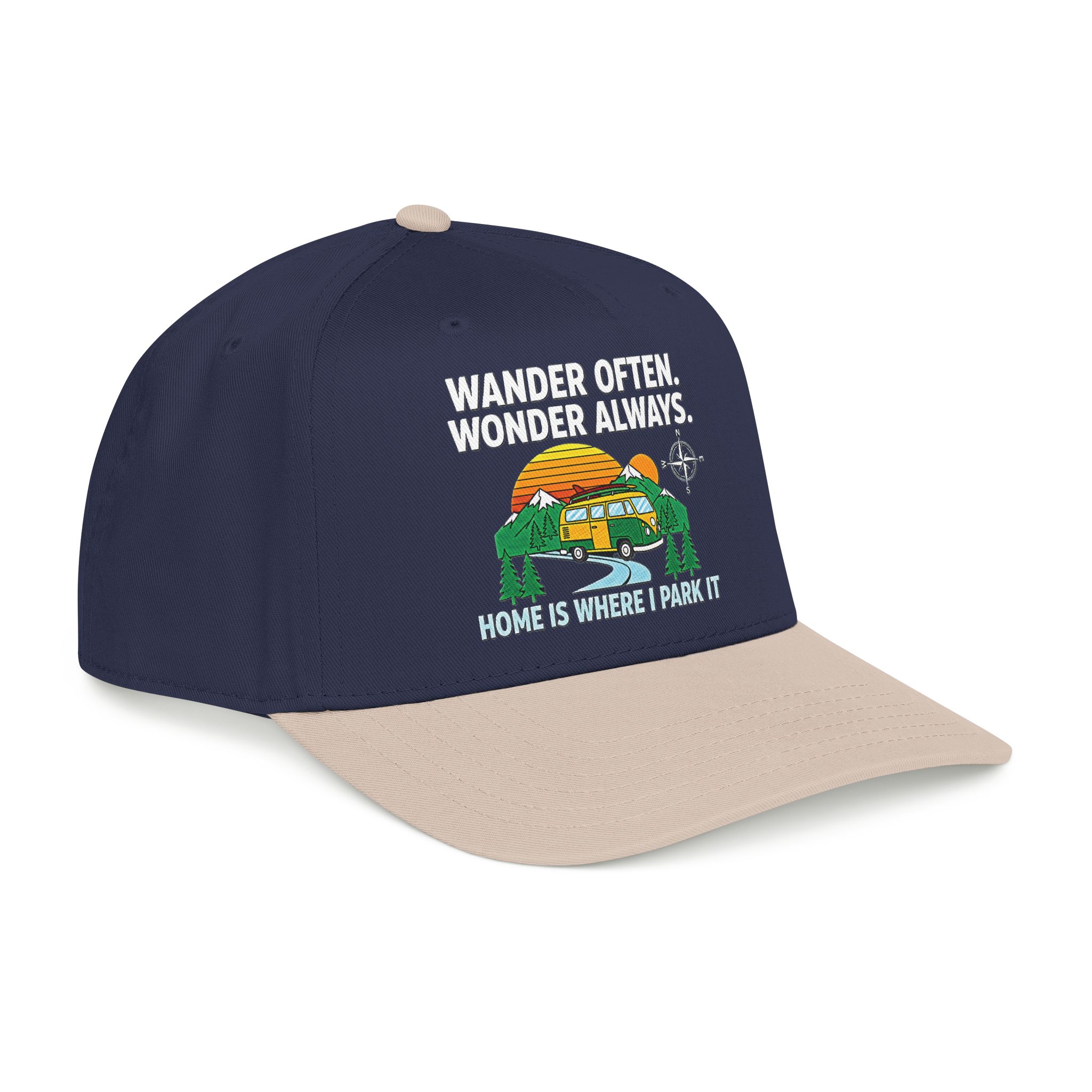 Baseball Cap — "Fueled by Exploration" Adventure Is My Compass Camper Hat