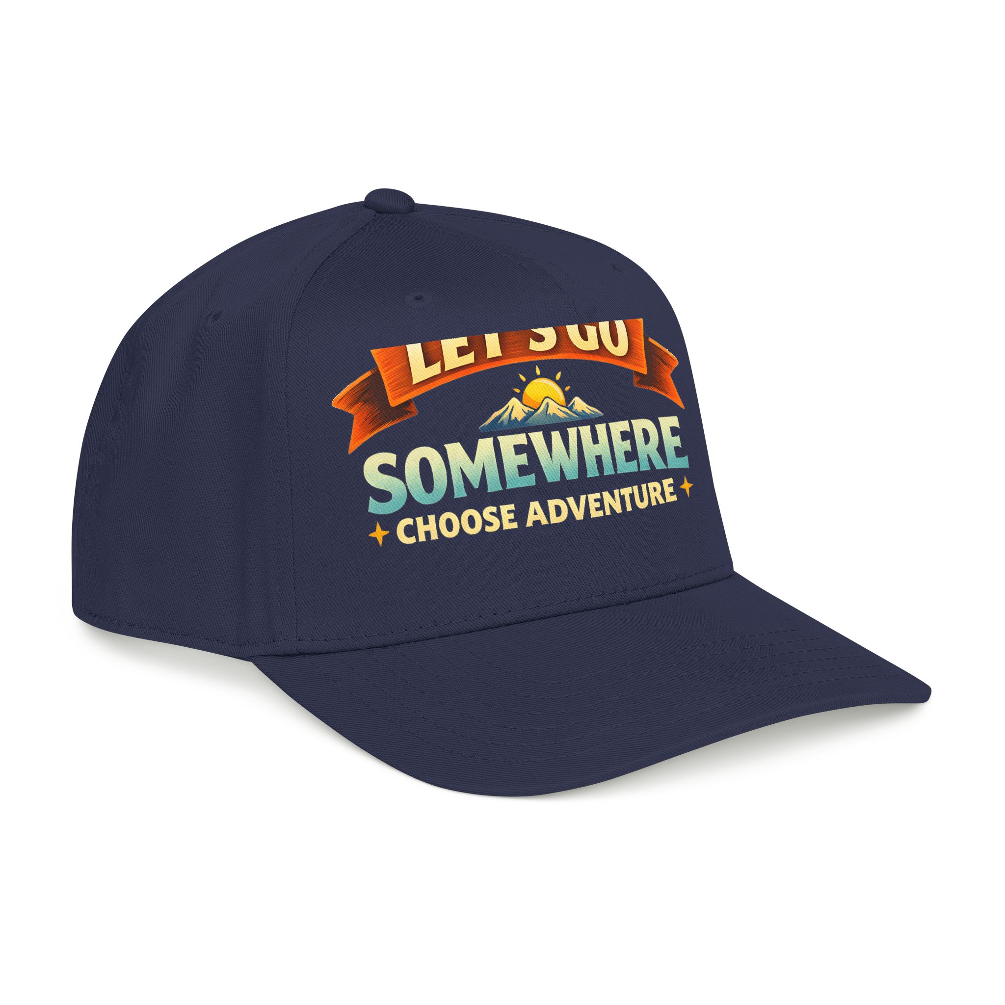 Baseball Cap - "Lets Go Somewhere" Design Scenic-Line