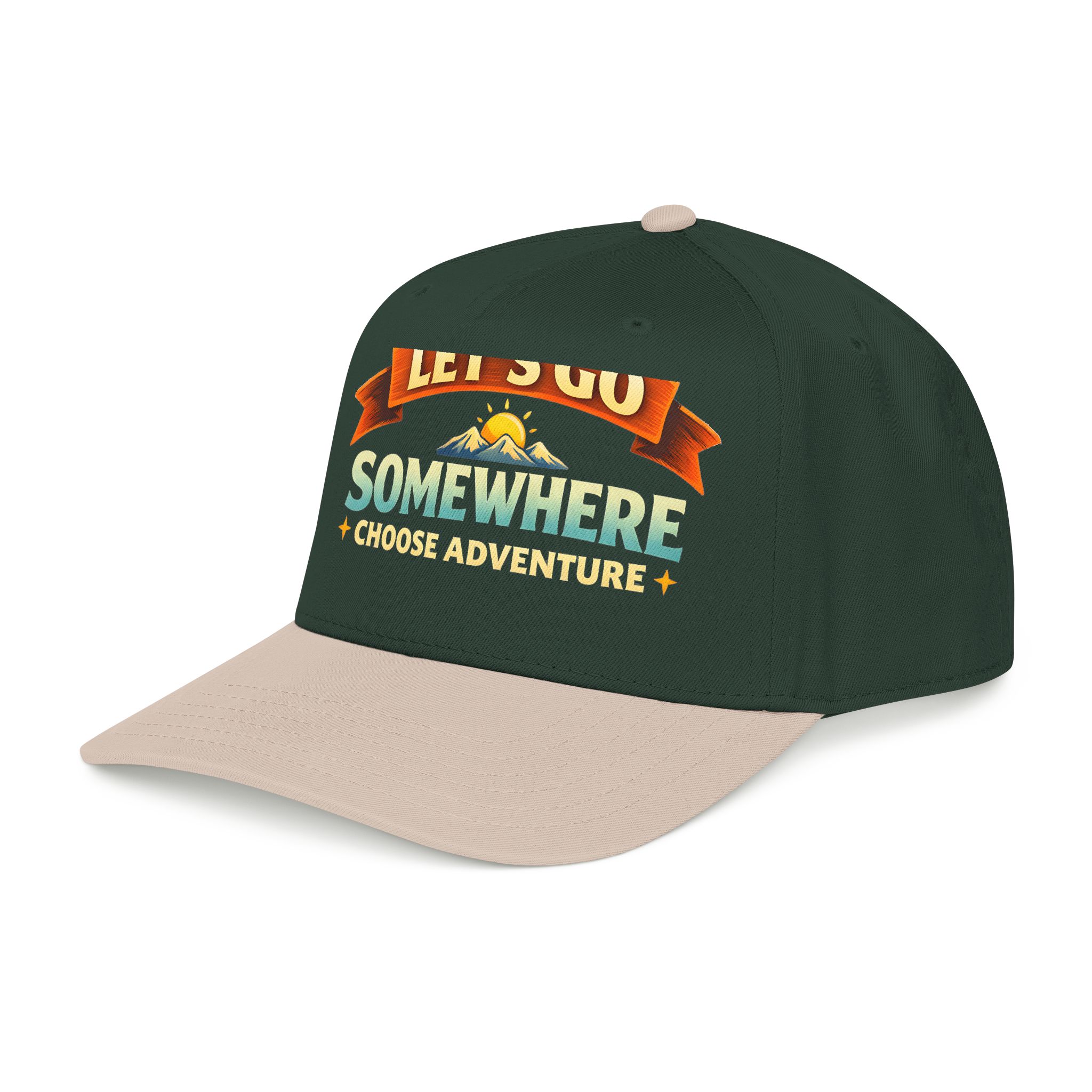 Baseball Cap - "Lets Go Somewhere" Design Scenic-Line