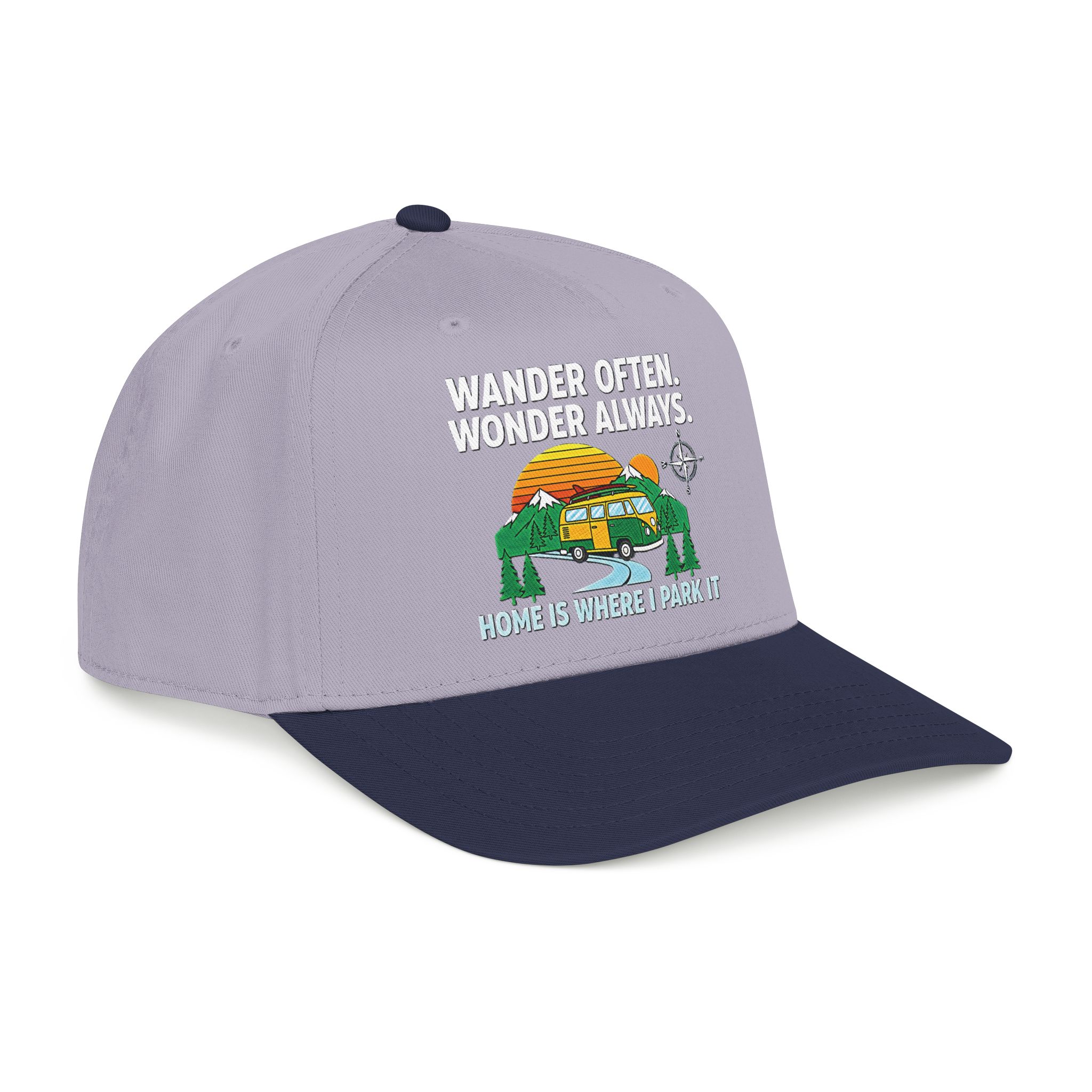 Baseball Cap — "Fueled by Exploration" Adventure Is My Compass Camper Hat