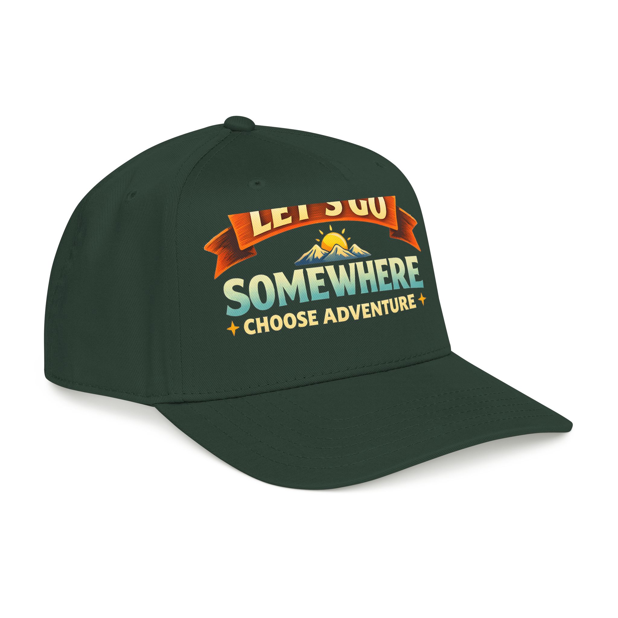 Baseball Cap - "Lets Go Somewhere" Design Scenic-Line