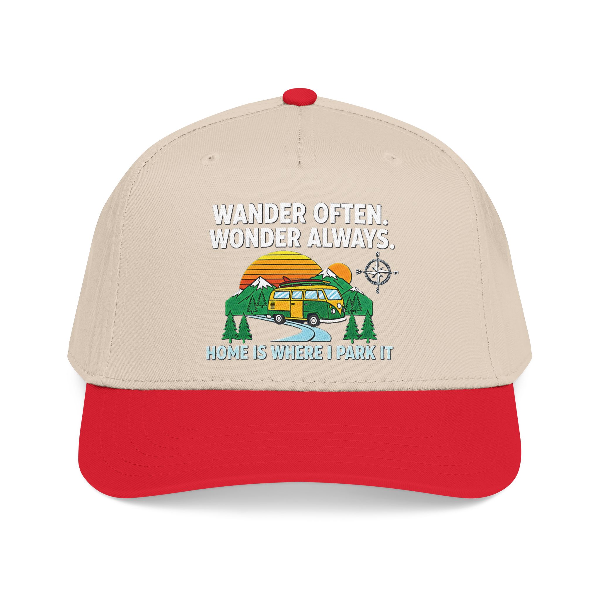 Baseball Cap — "Fueled by Exploration" Adventure Is My Compass Camper Hat