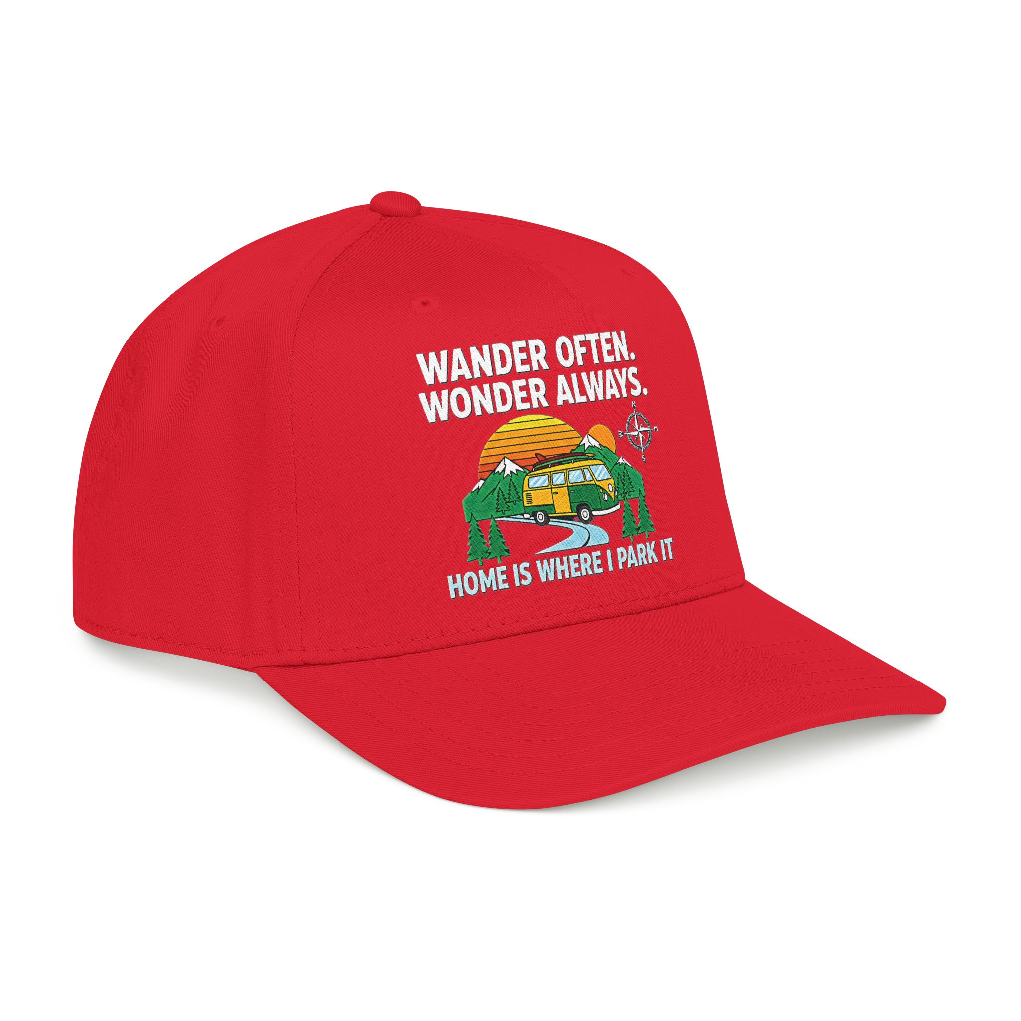 Baseball Cap — "Fueled by Exploration" Adventure Is My Compass Camper Hat