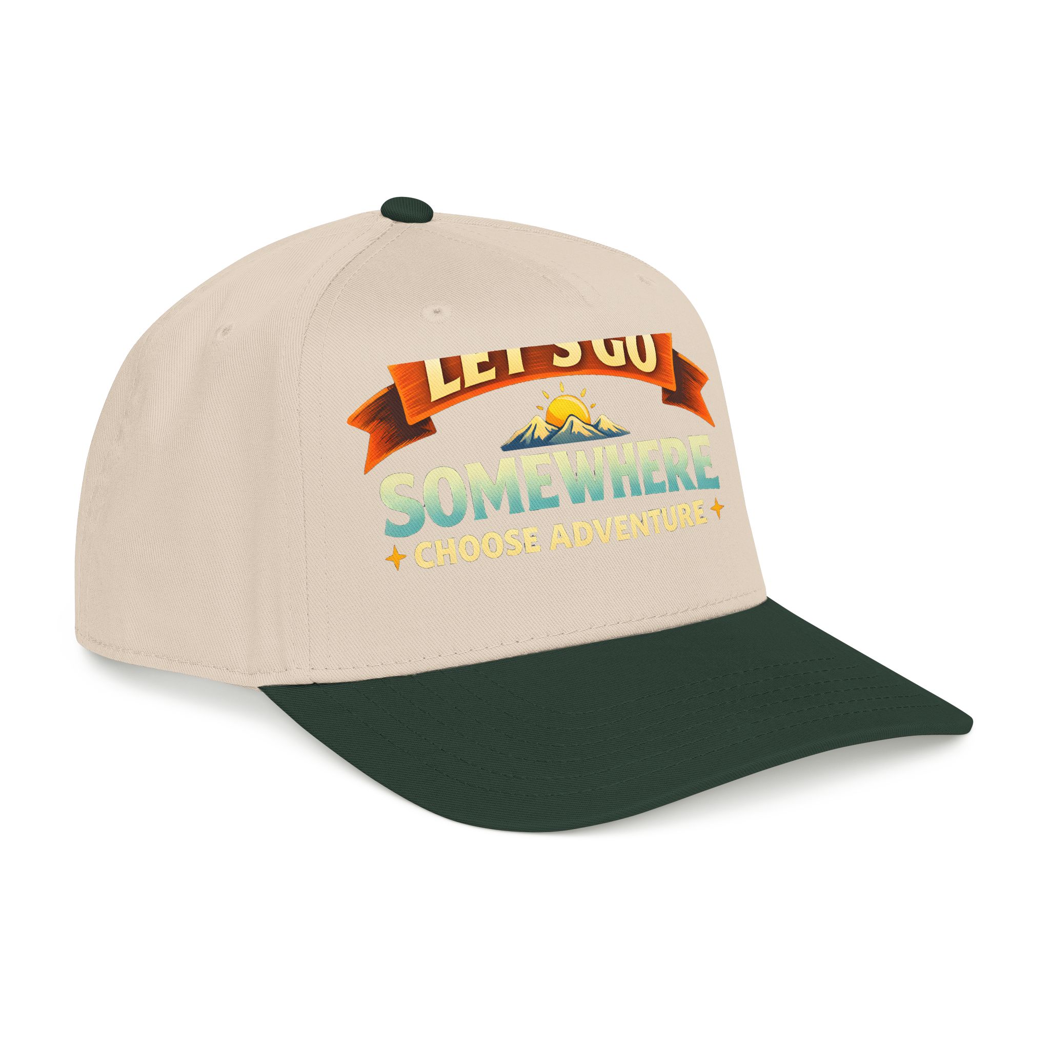 Baseball Cap - "Lets Go Somewhere" Design Scenic-Line