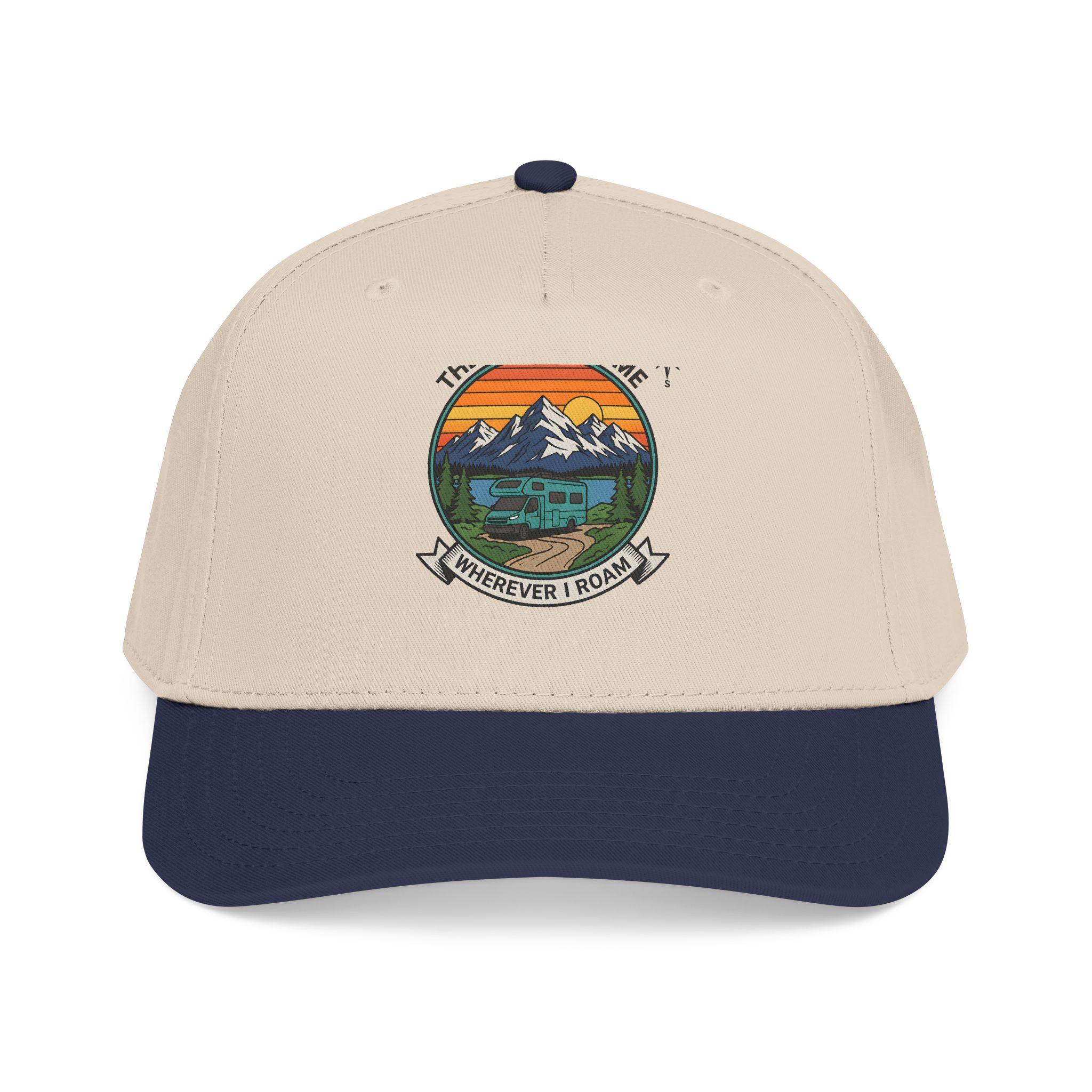 15795555338379567038_2048.jpeg Baseball Cap — "The Road Is Home, Wherever I Roam"