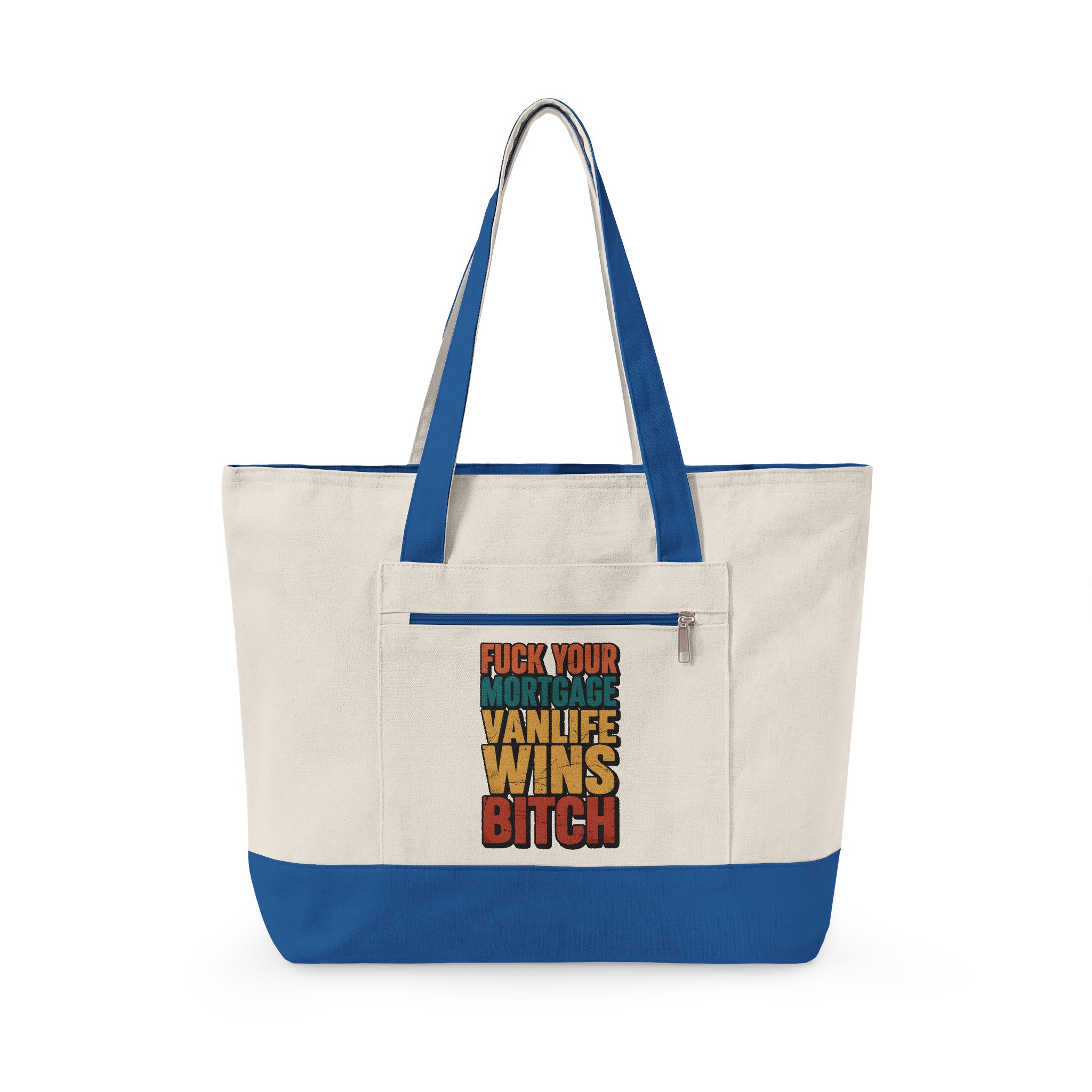15849745164033670835_2048.jpeg Zippered Canvas Tote — "Fuck Your Mortgage" (Design F**K-Line)