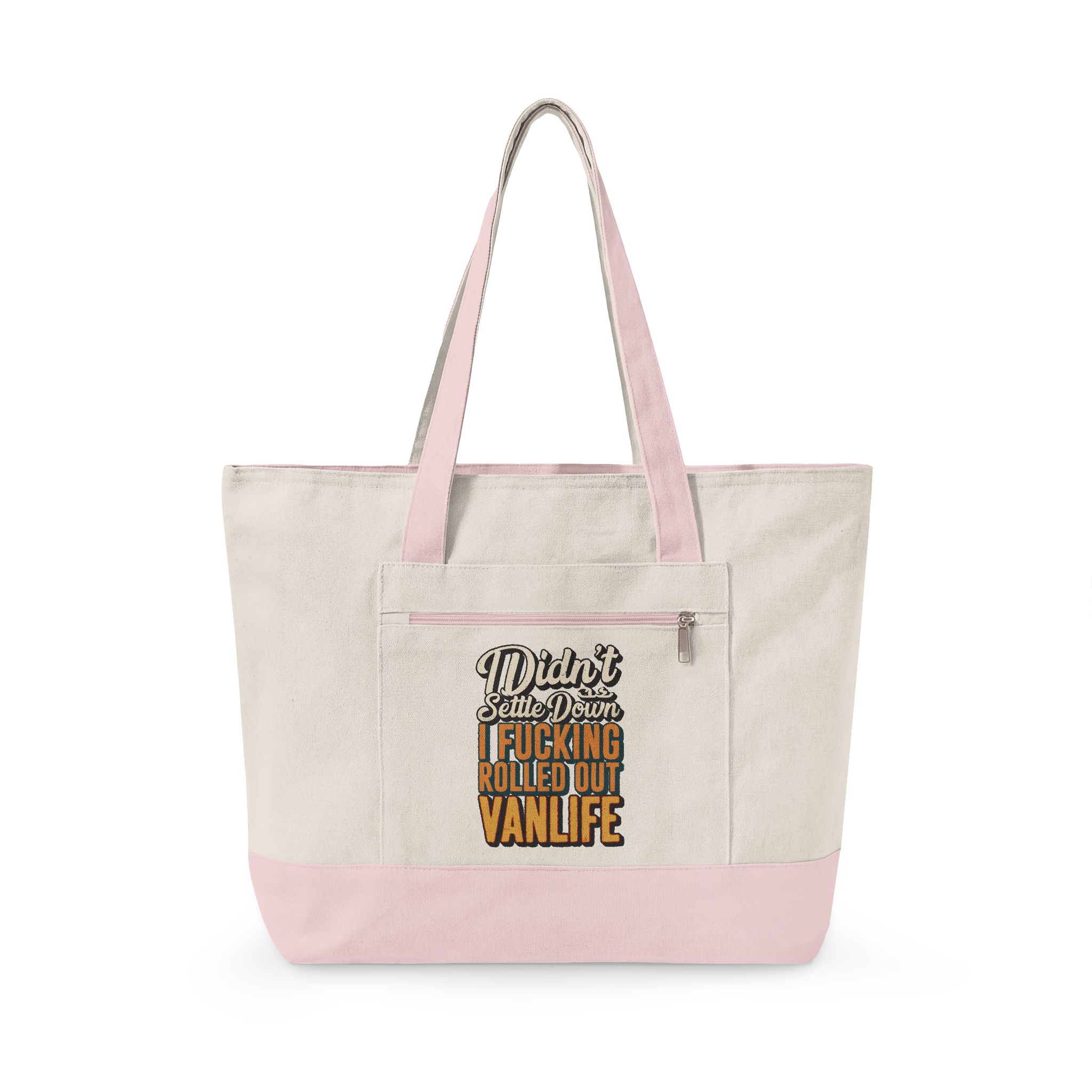 15942459948751987227_2048.jpeg Zippered Canvas Tote — "I didnt Settle Down" (Design F**K-Line)