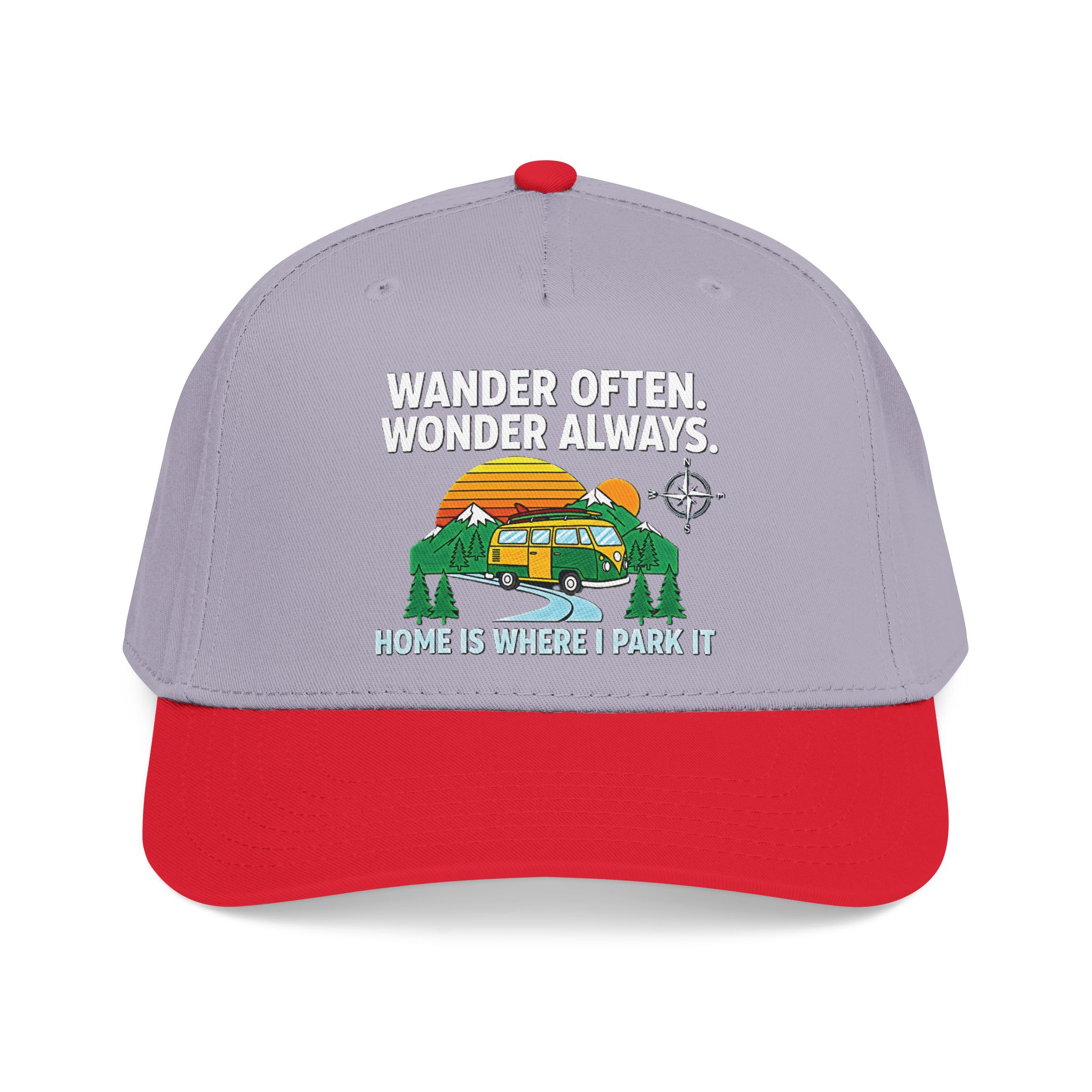 Baseball Cap — "Fueled by Exploration" Adventure Is My Compass Camper Hat