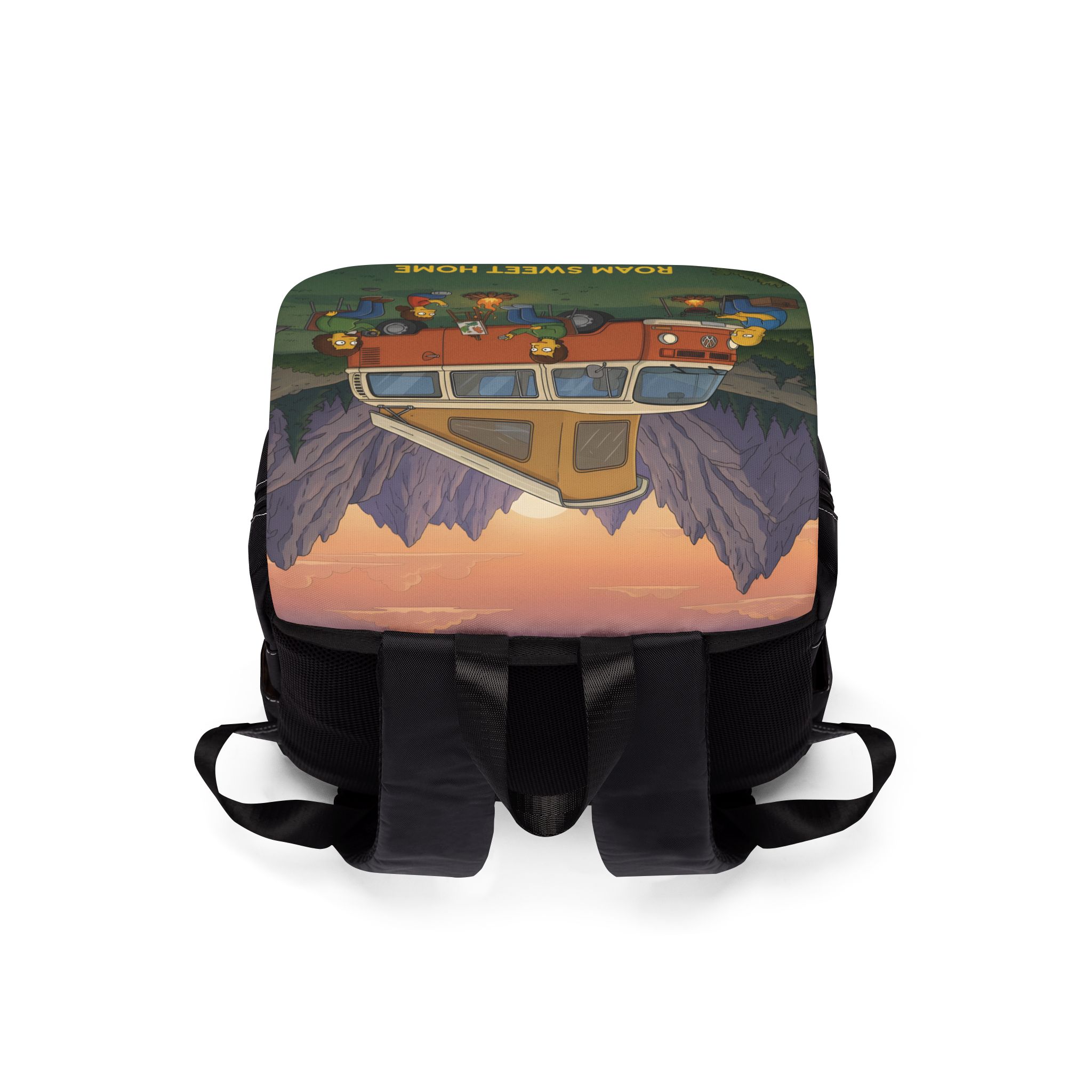 16052012277869793936_2048.jpeg Unisex Casual Shoulder Backpack — "Roam Sweet Home" Design Sitcom-Line