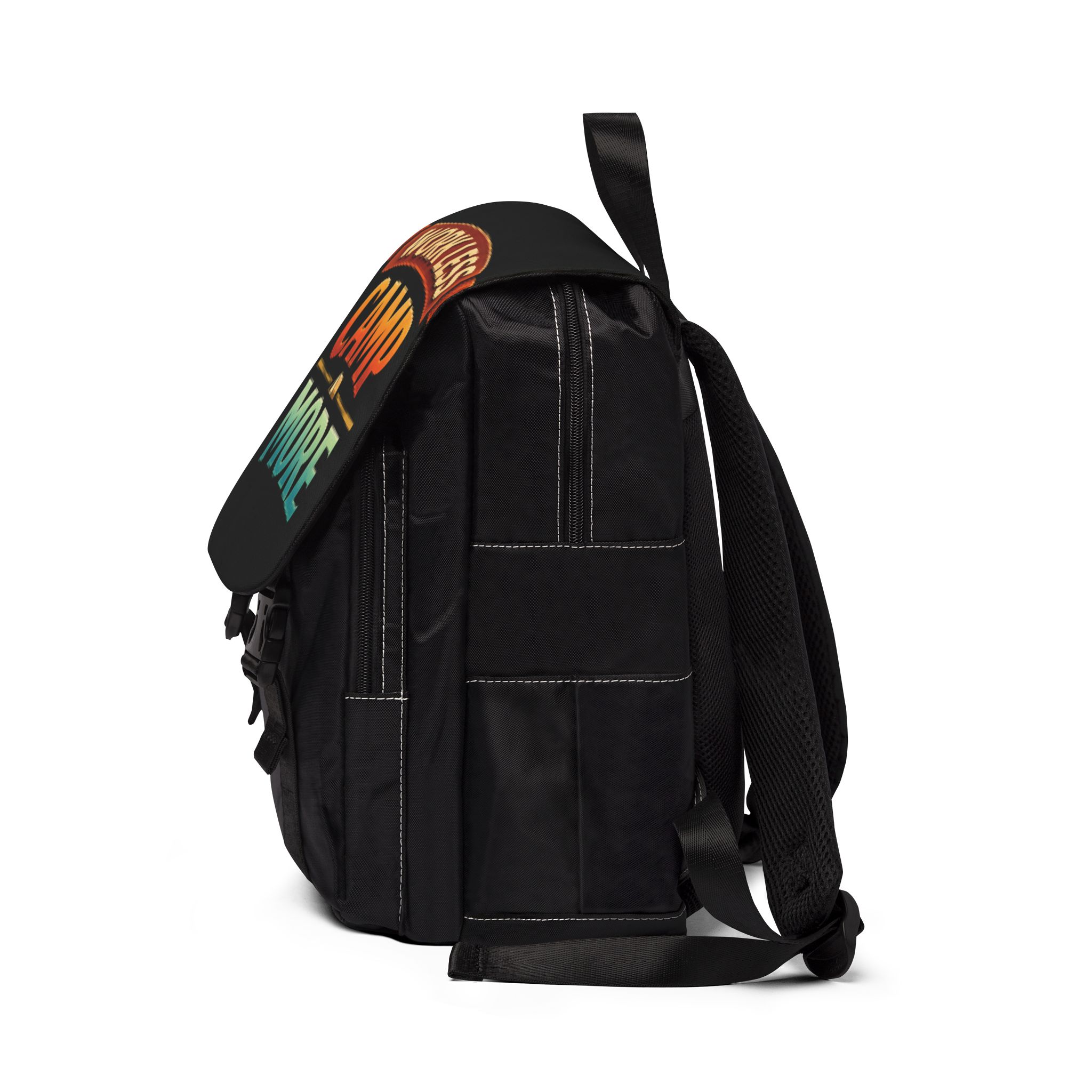 16081107609503688916_2048.jpeg Unisex Casual Shoulder Backpack—"Work Less Camp More" Design Scenic-Line(Campervan)
