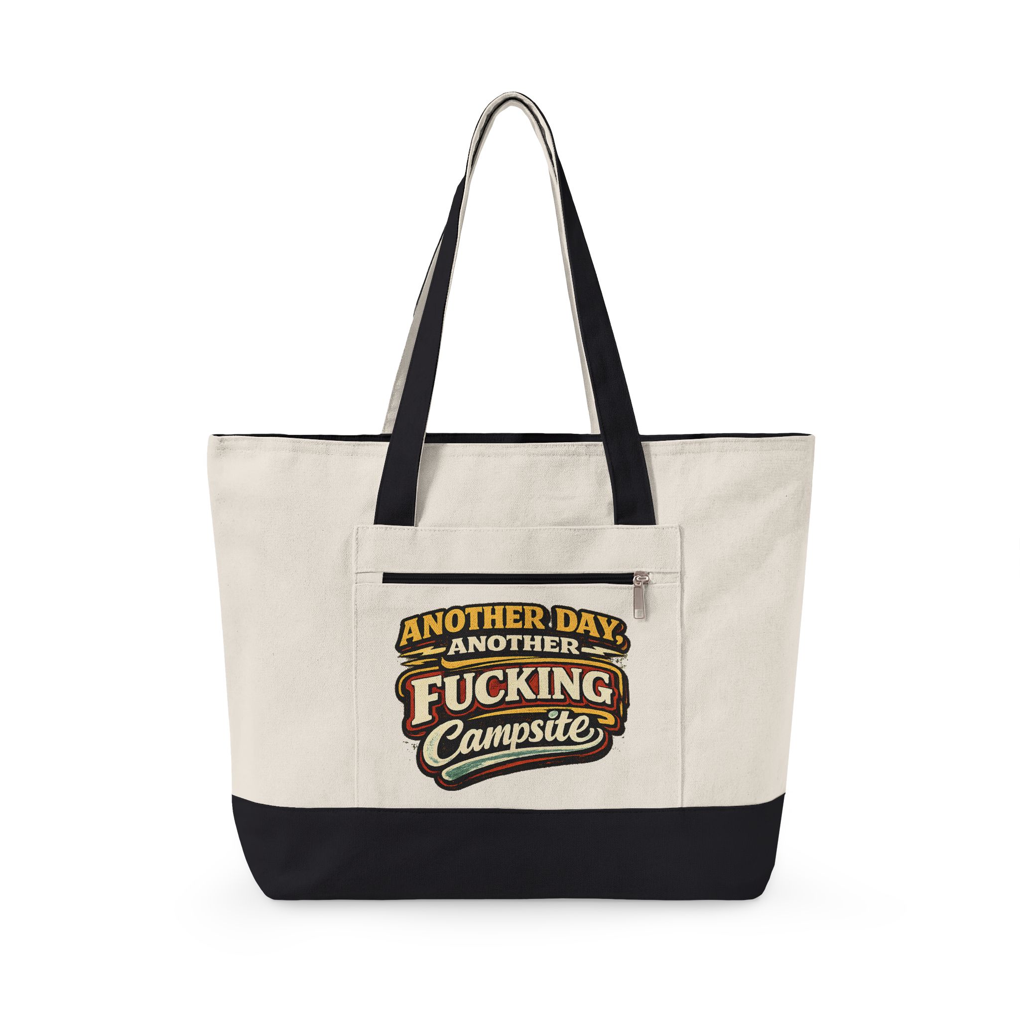 Zippered Canvas Tote — "Another Day" (Design F**K-Line)
