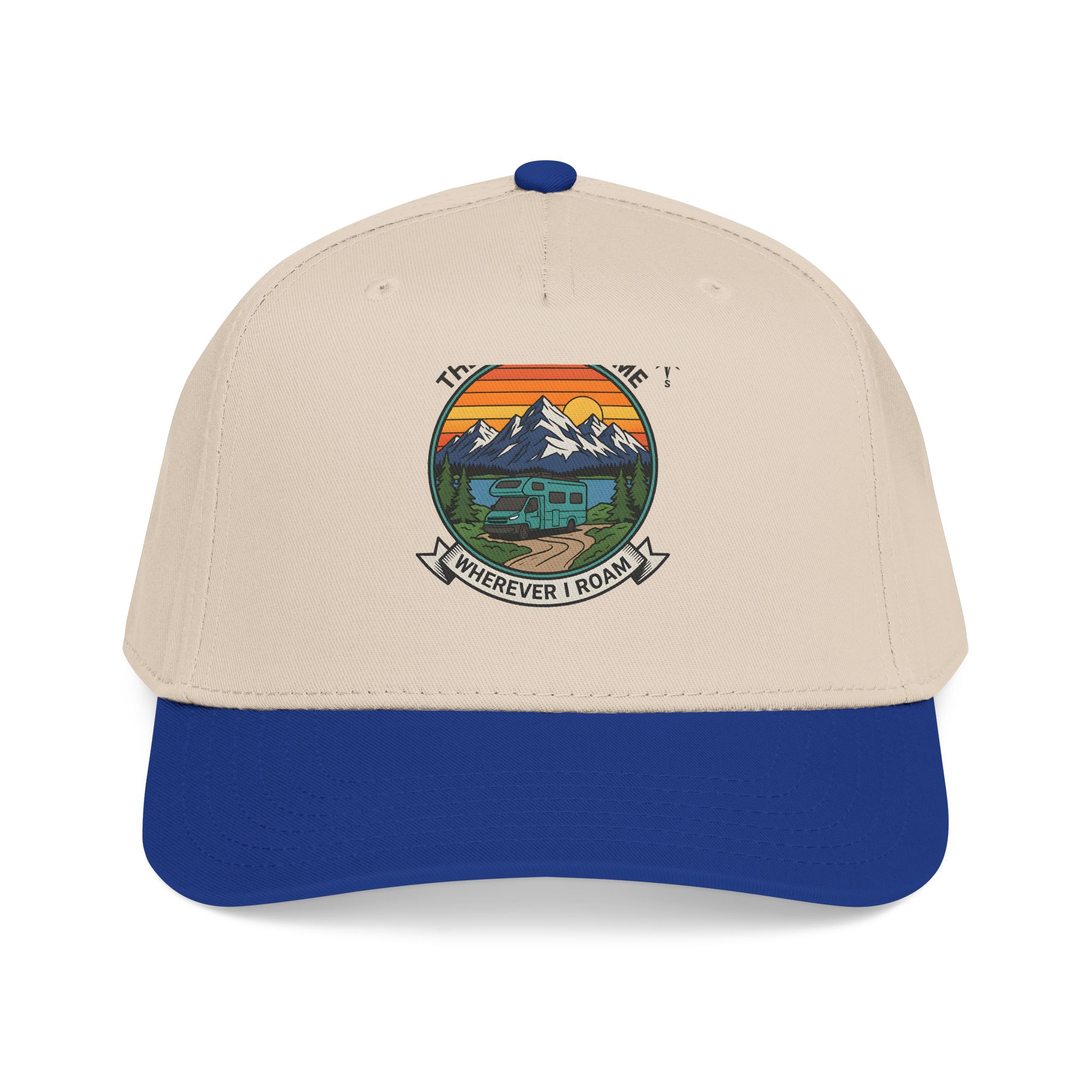 16173729557916304231_2048.jpeg Baseball Cap — "The Road Is Home, Wherever I Roam"