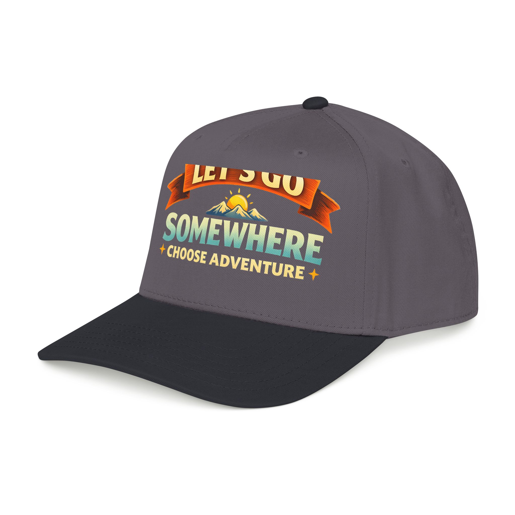 Baseball Cap - "Lets Go Somewhere" Design Scenic-Line