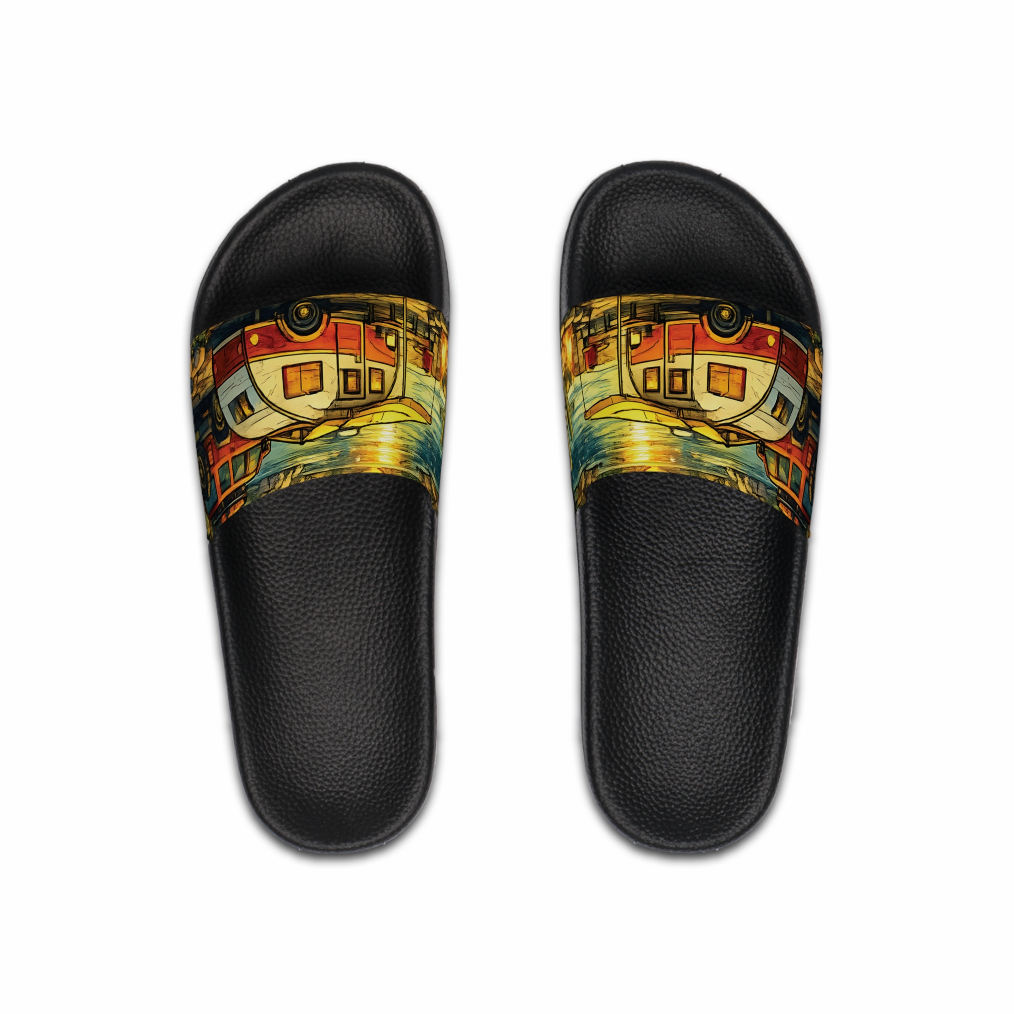 Men's Slide Sandals — Camper Vibes for Men (Cubic-Line)