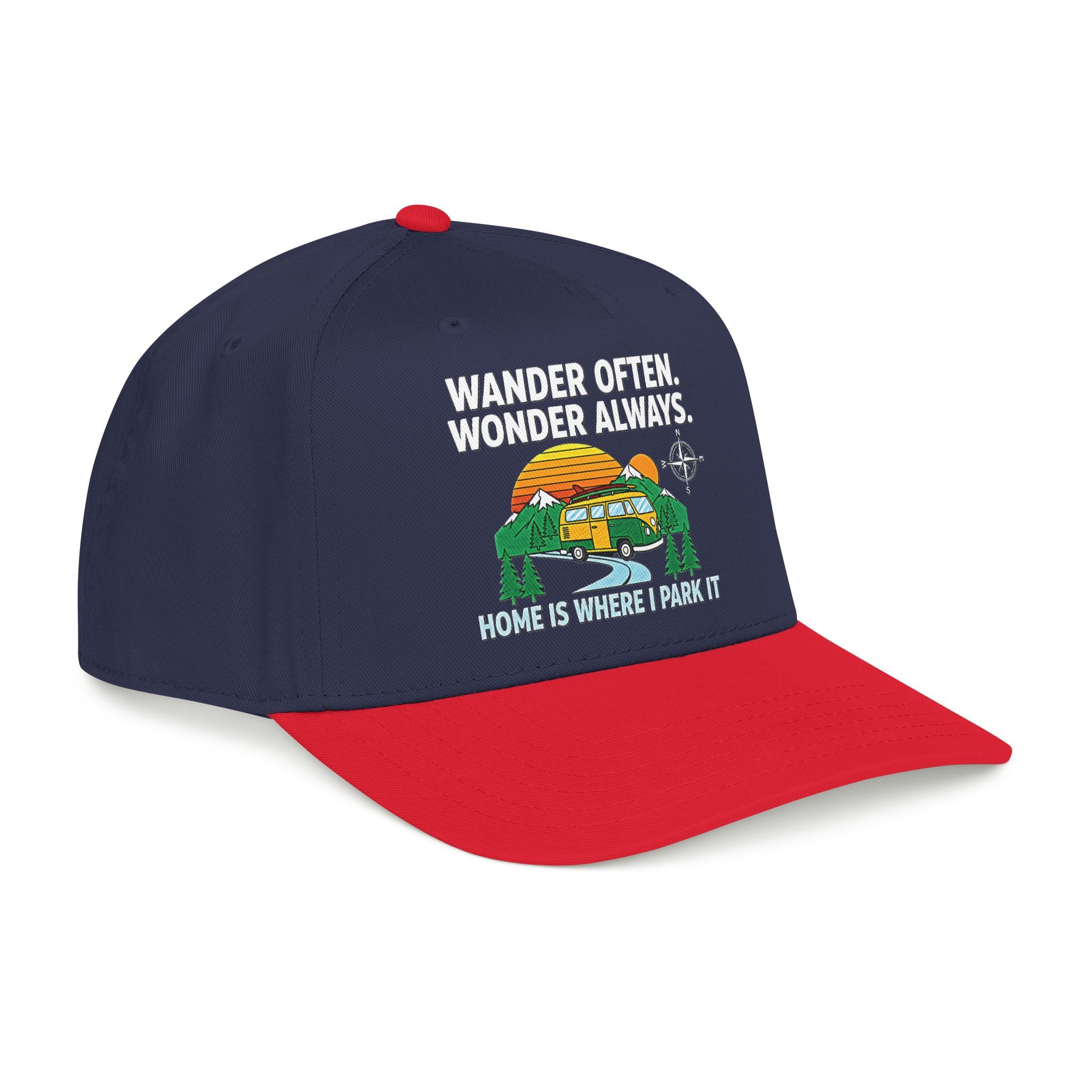 Baseball Cap — "Fueled by Exploration" Adventure Is My Compass Camper Hat