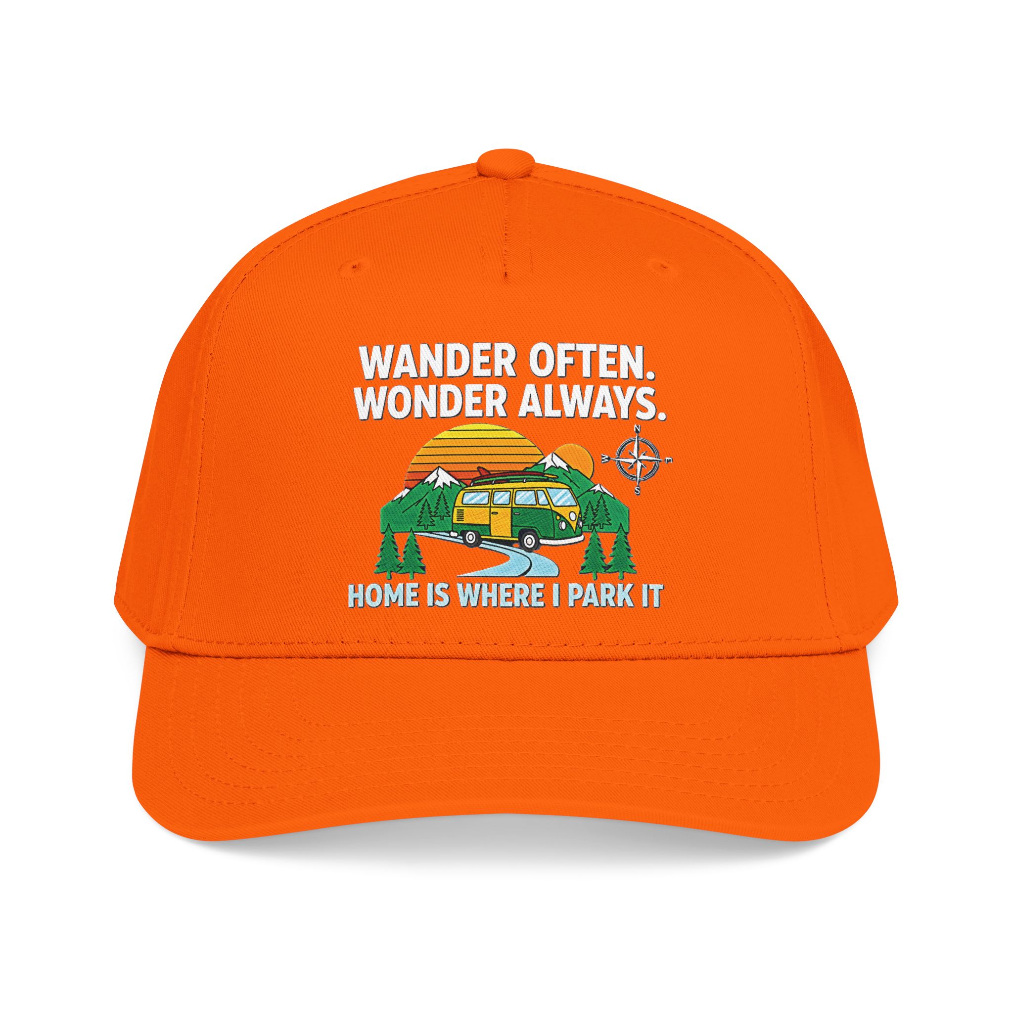 Baseball Cap — "Fueled by Exploration" Adventure Is My Compass Camper Hat