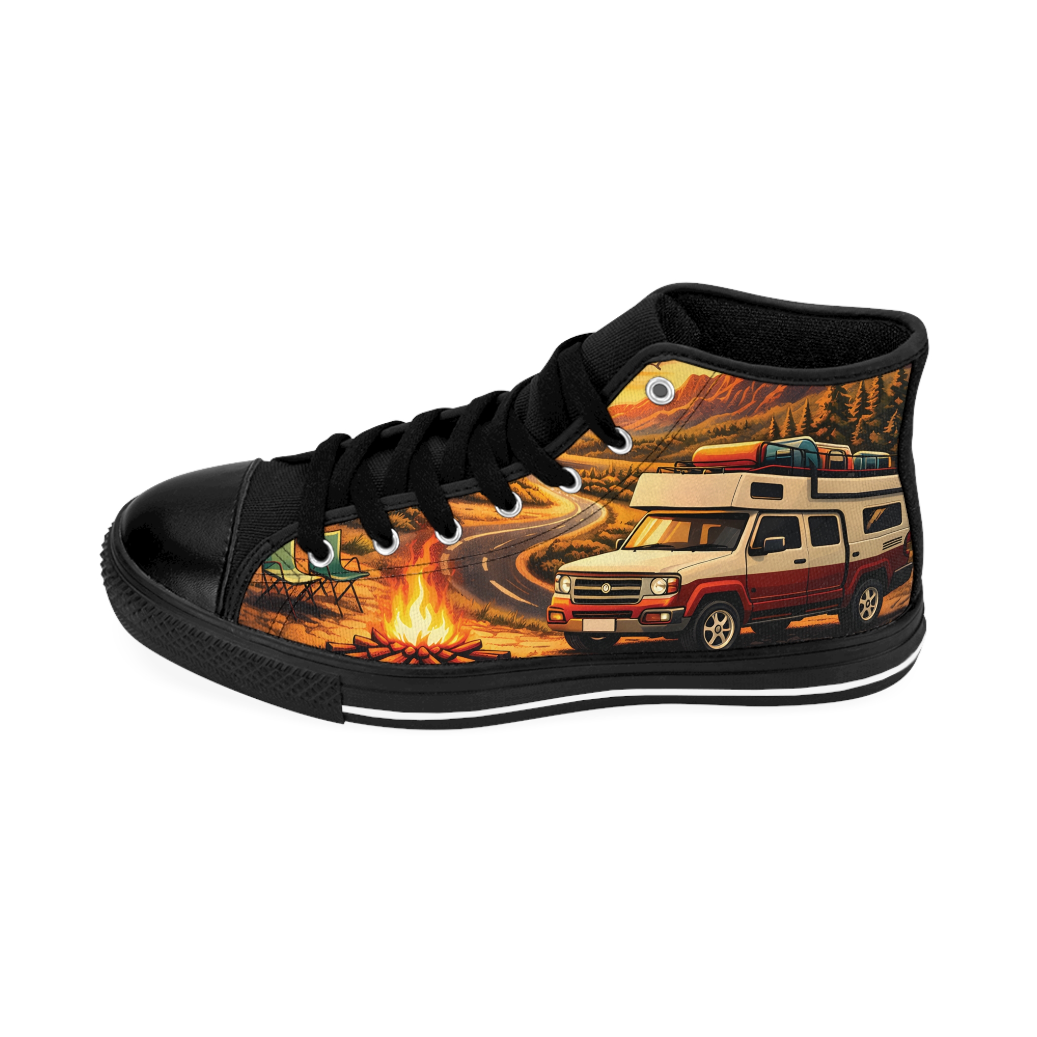 16860994252443469637_2048.jpeg Men's High Top Sneakers — 4x4 Camper Shoes (Design "Scenic-Line")