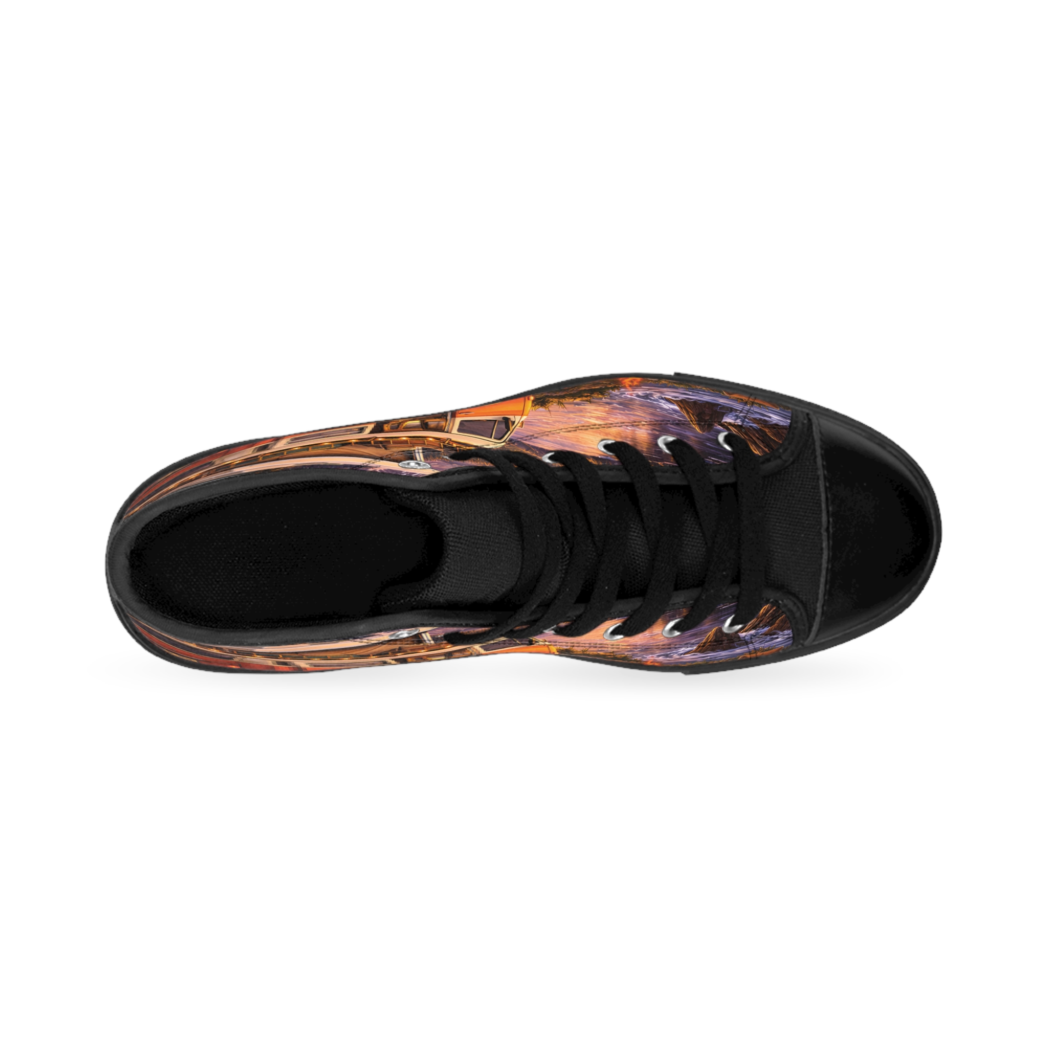 Men's High Top Sneakers — VW Camper Sneakers (Design "Scenic-Line")