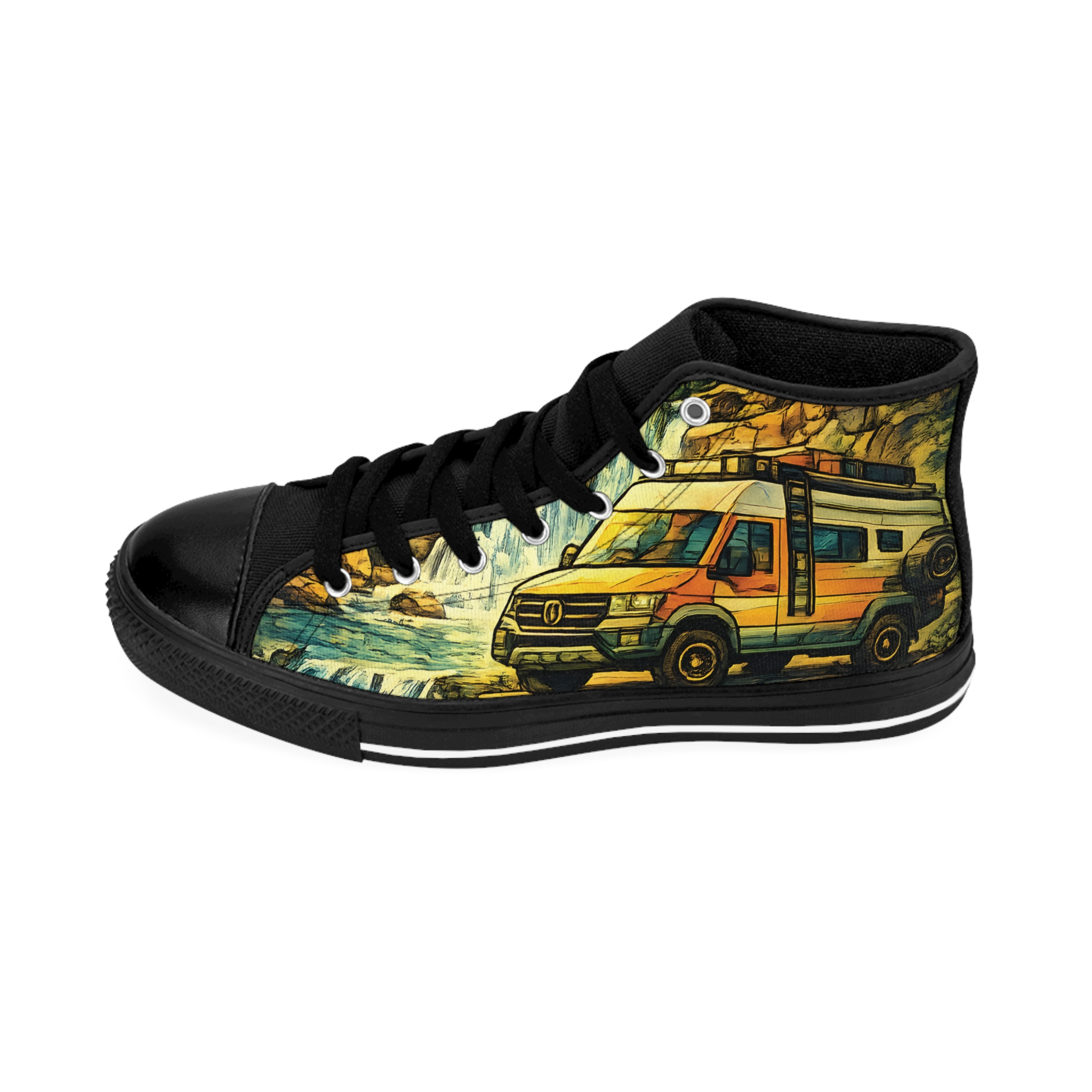 17027338730186653197_2048.jpeg Women's Classic Sneakers – VW RV Print (Cubic-Line)