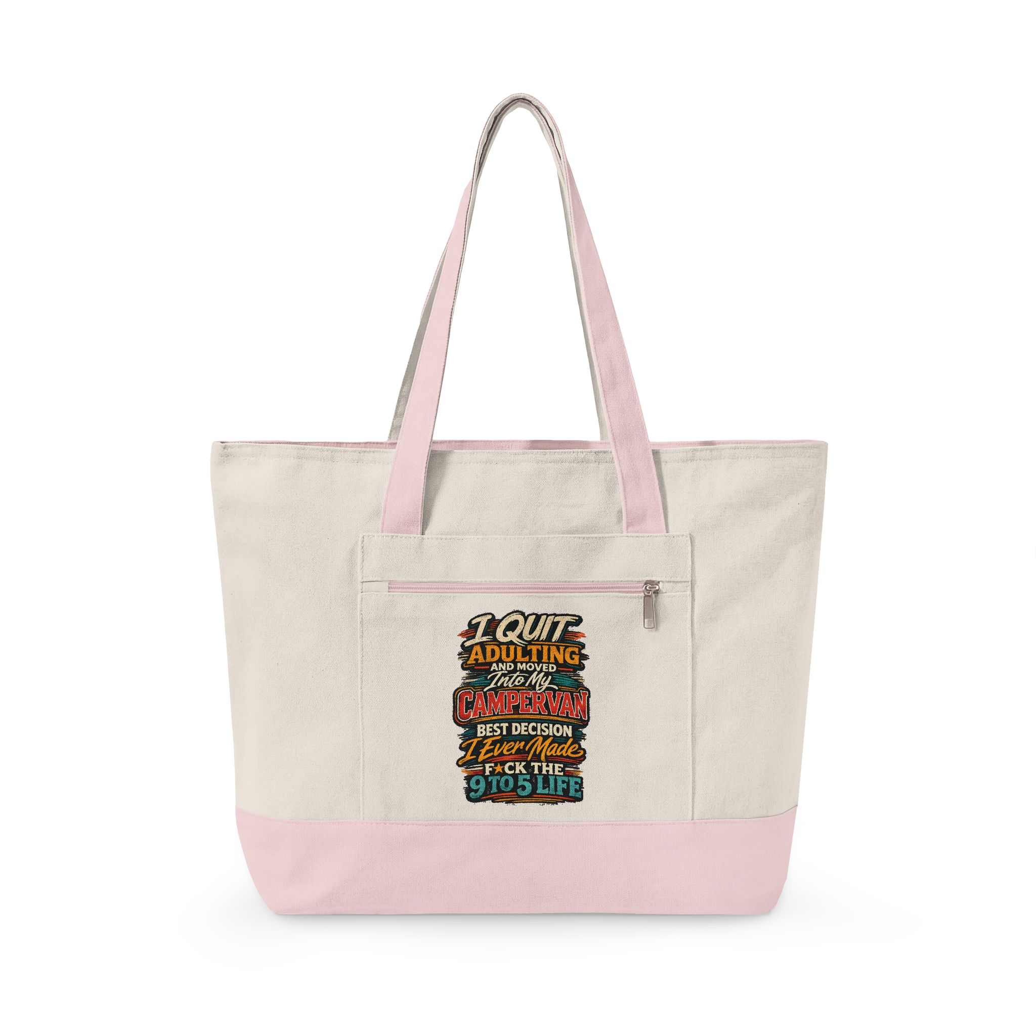 17088964716340356446_2048.jpeg Zippered Canvas Tote — "I Quit Adulting" (Design F**K-Line)