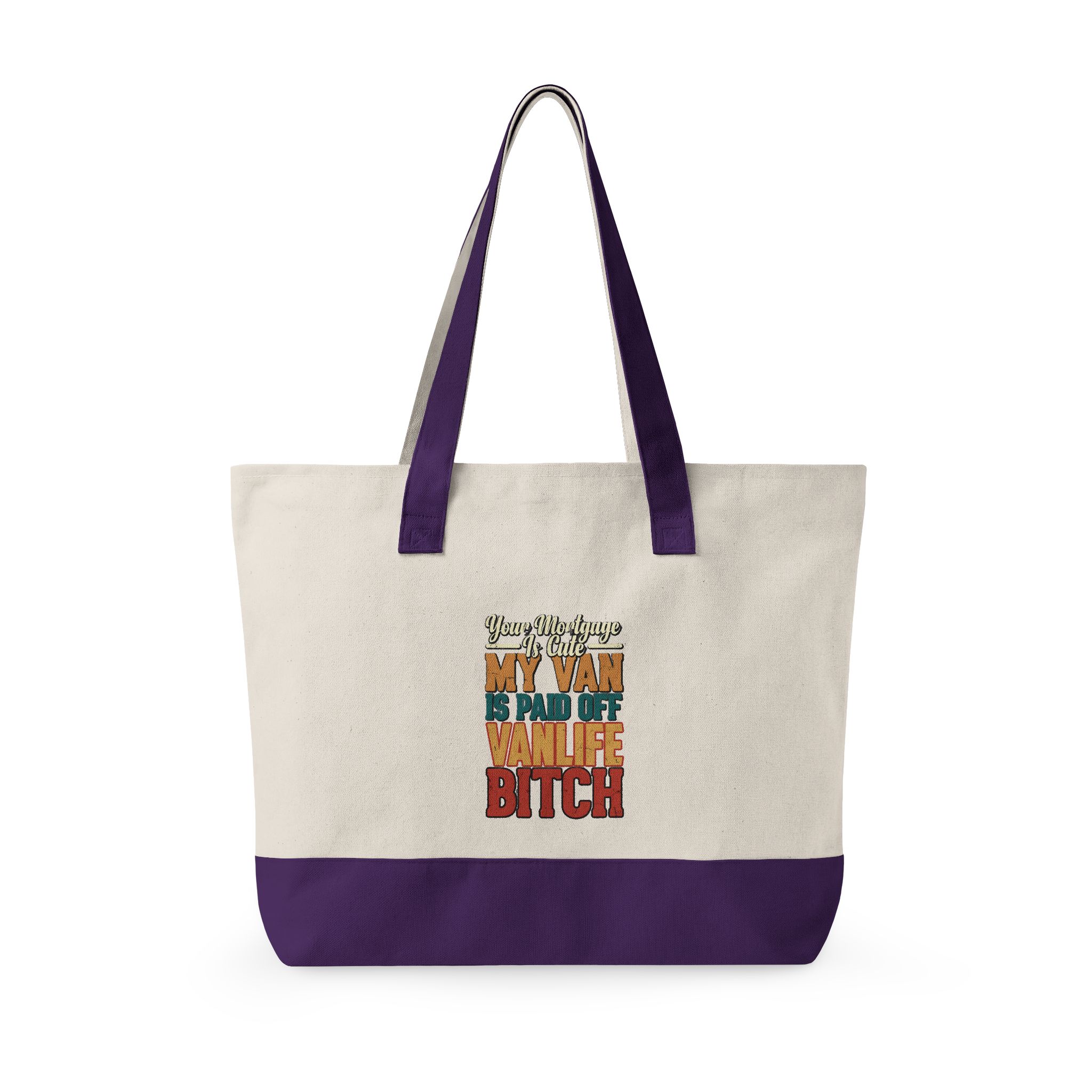 17283490961237936039_2048.jpeg Zippered Canvas Tote — "Your Mortgage Is Cute" (Design F**K-Line)