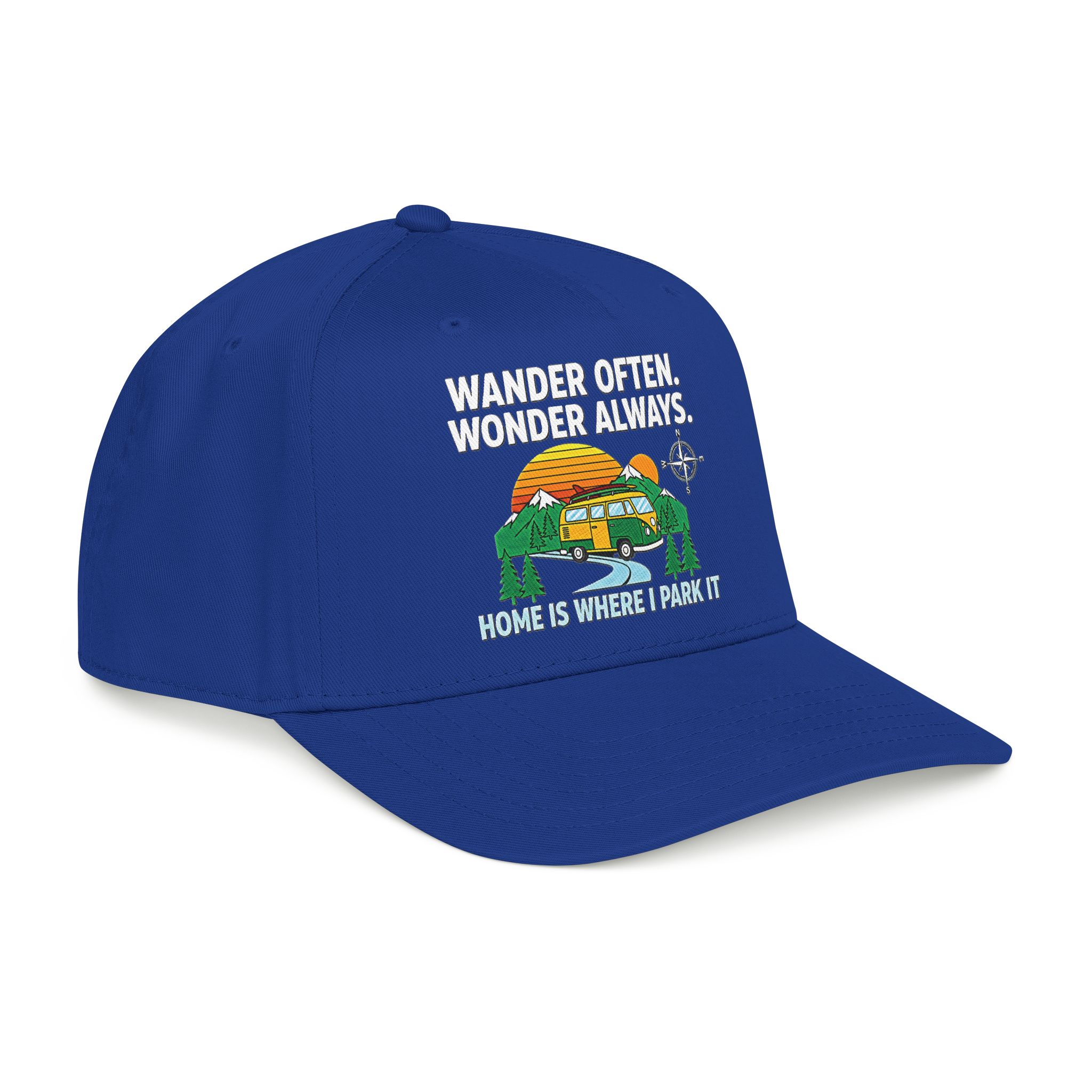 Baseball Cap — "Fueled by Exploration" Adventure Is My Compass Camper Hat