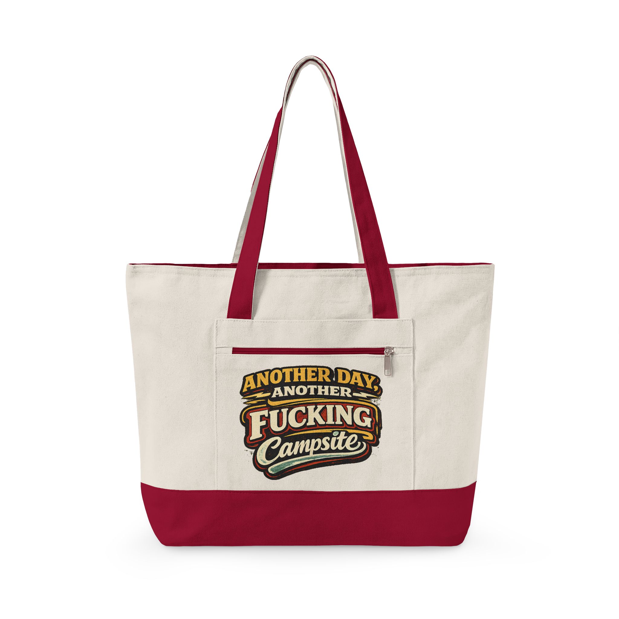 Zippered Canvas Tote — "Another Day" (Design F**K-Line)