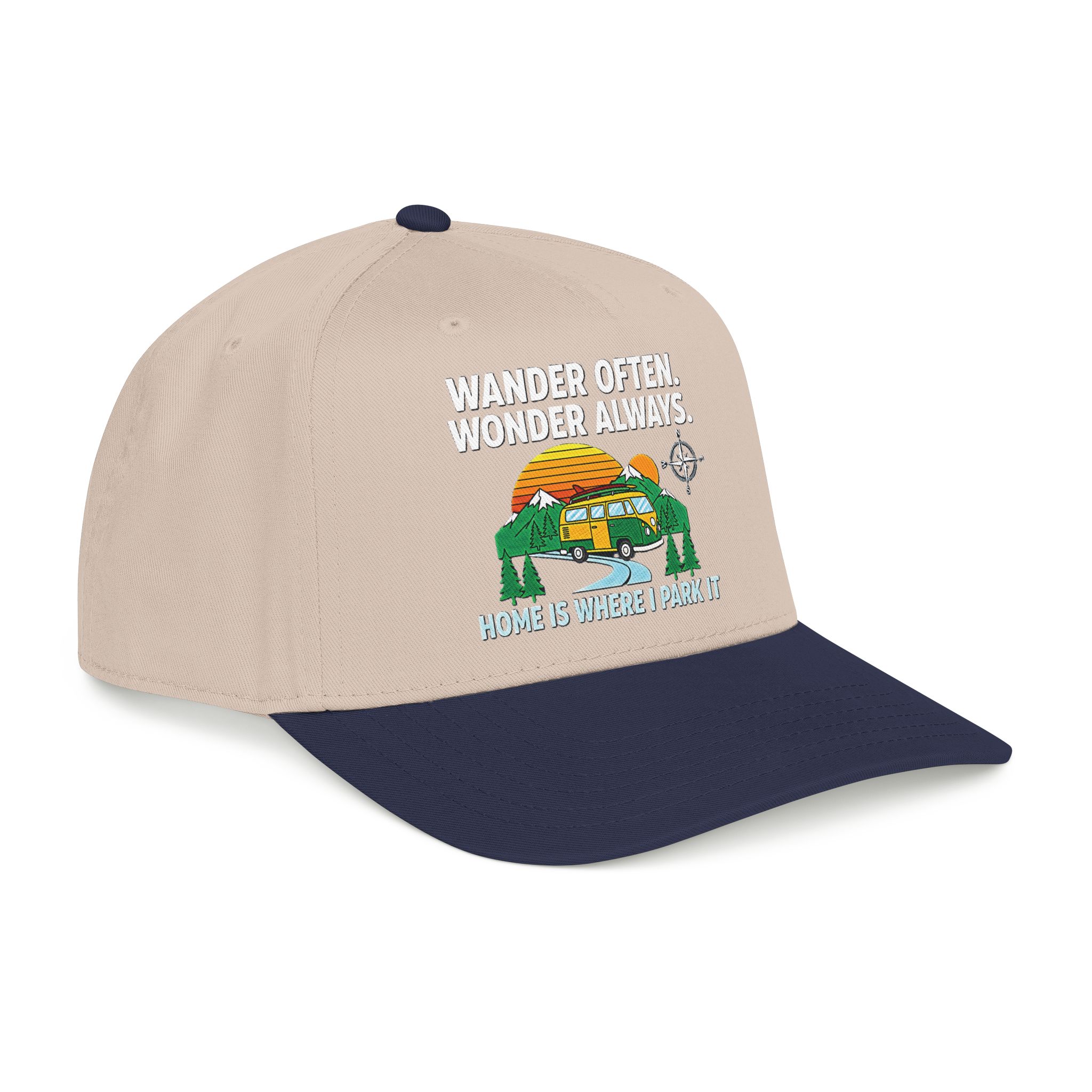 Baseball Cap — "Fueled by Exploration" Adventure Is My Compass Camper Hat