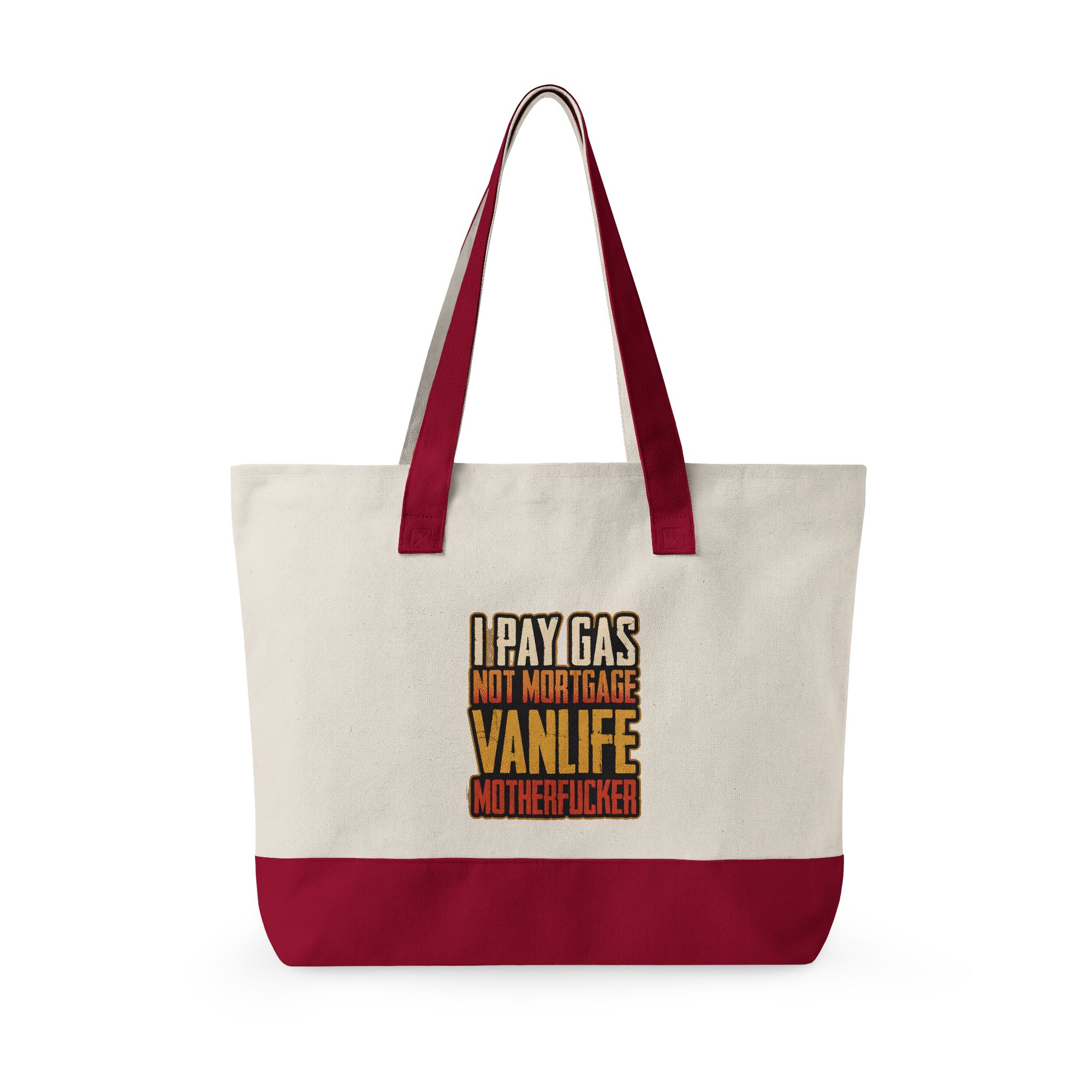 17683156335324168766_2048.jpeg Zippered Canvas Tote — "I Pay Gas Not Mortgage" (Design F**K-Line)