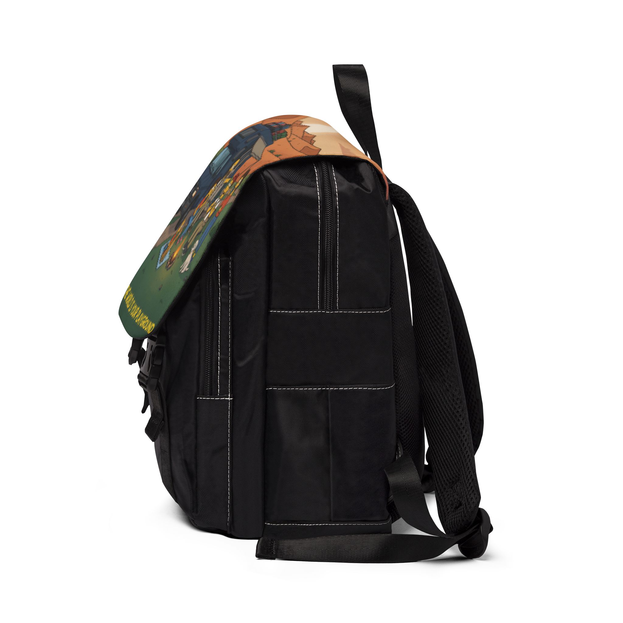 17849297475992701515_2048.jpeg Unisex Casual Shoulder Backpack — "The World Is Your playground" Design Sitcom-Line