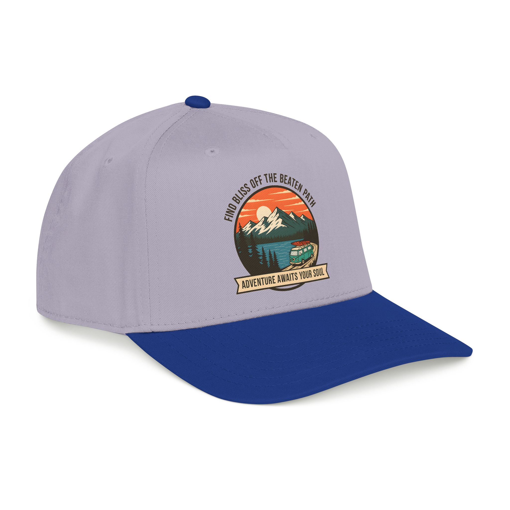 17903118142358714094_2048.jpeg Baseball Cap — "Find Bliss of the beaten patch-Adventure Awaits Your Soul" Vintage Mountain Camp Camper Design