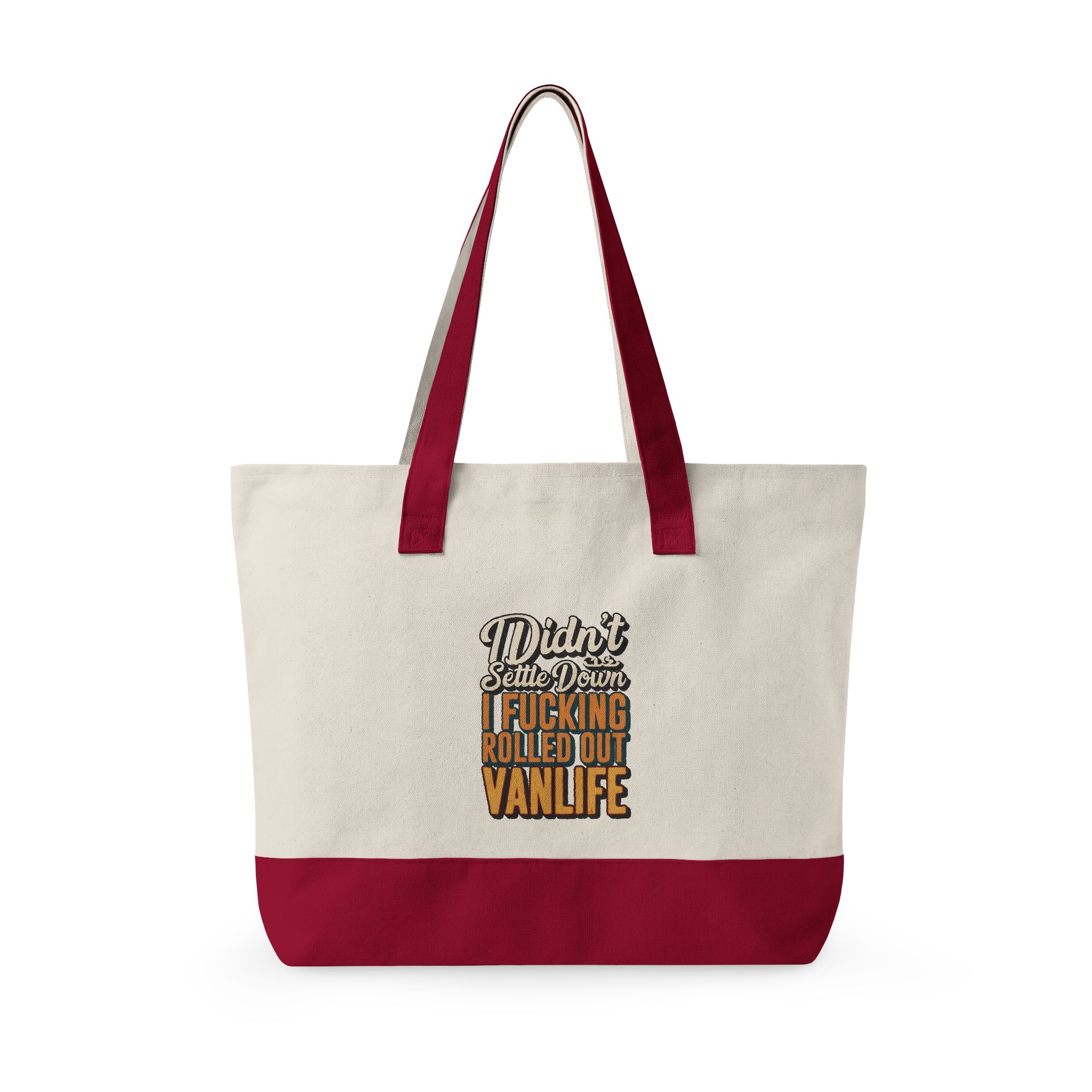 17976323878024679427_2048.jpeg Zippered Canvas Tote — "I didnt Settle Down" (Design F**K-Line)