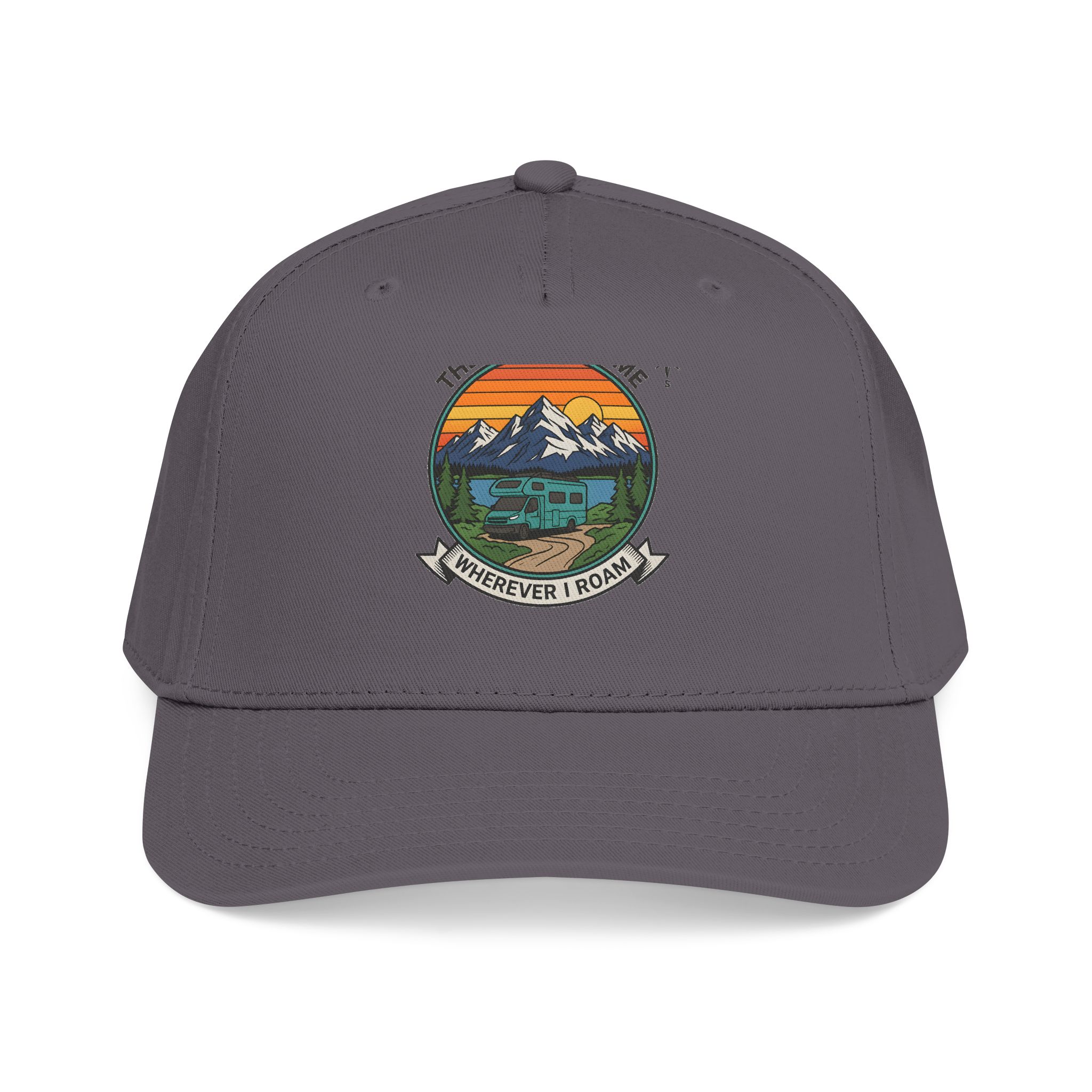 17980711656635795163_2048.jpeg Baseball Cap — "The Road Is Home, Wherever I Roam"