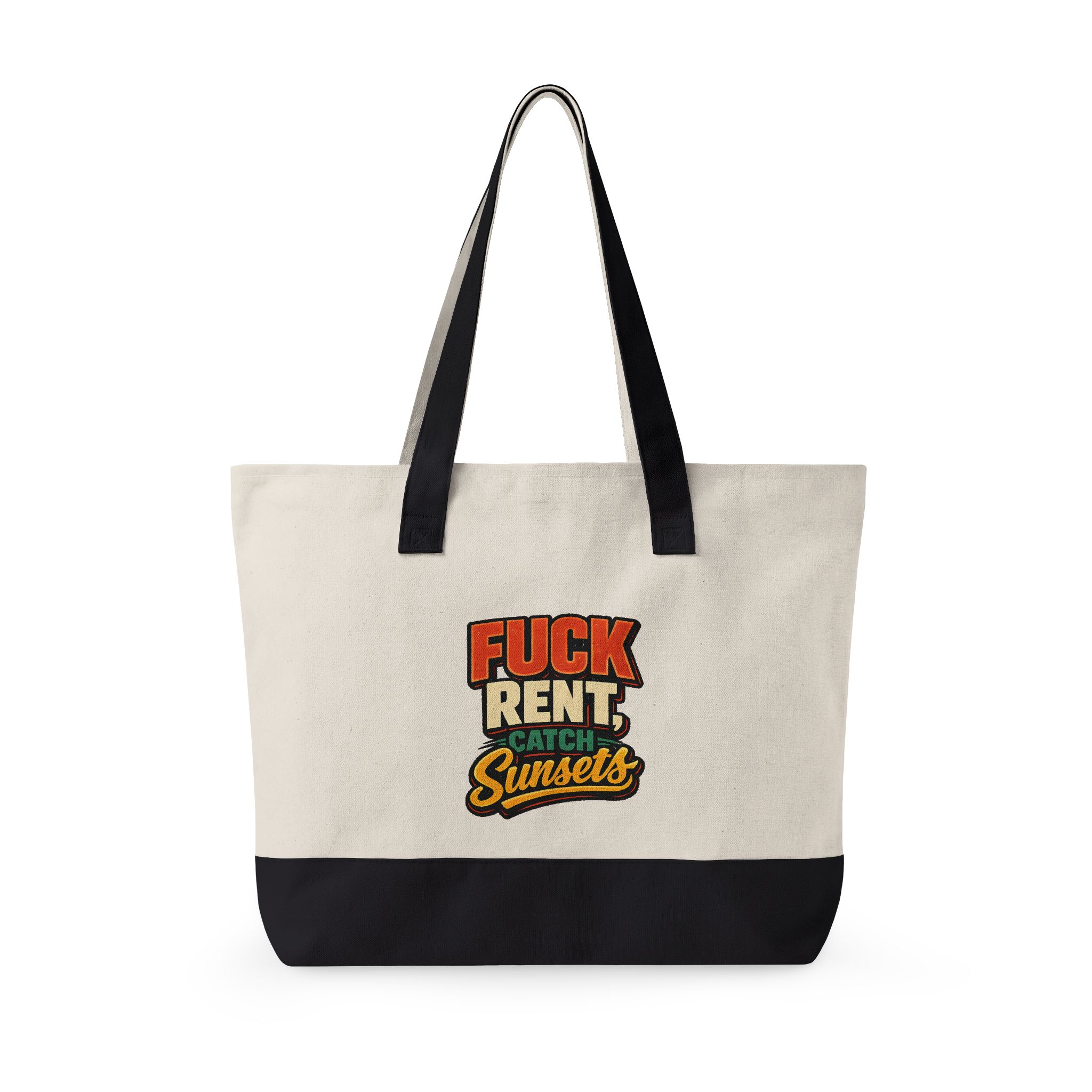 18019516900785574814_2048.jpeg Zippered Canvas Tote — "Fuck Rent" (Design F**K-Line)
